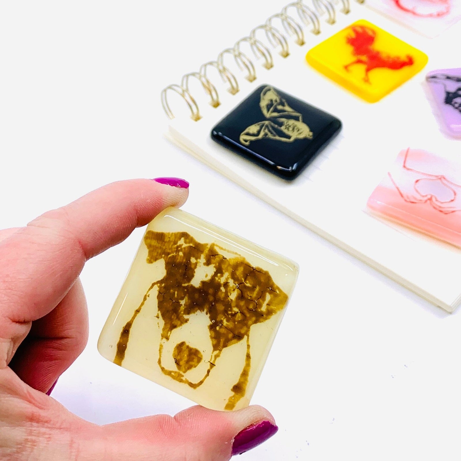 Nostalgic Glass Magnet, Dog KiKu 