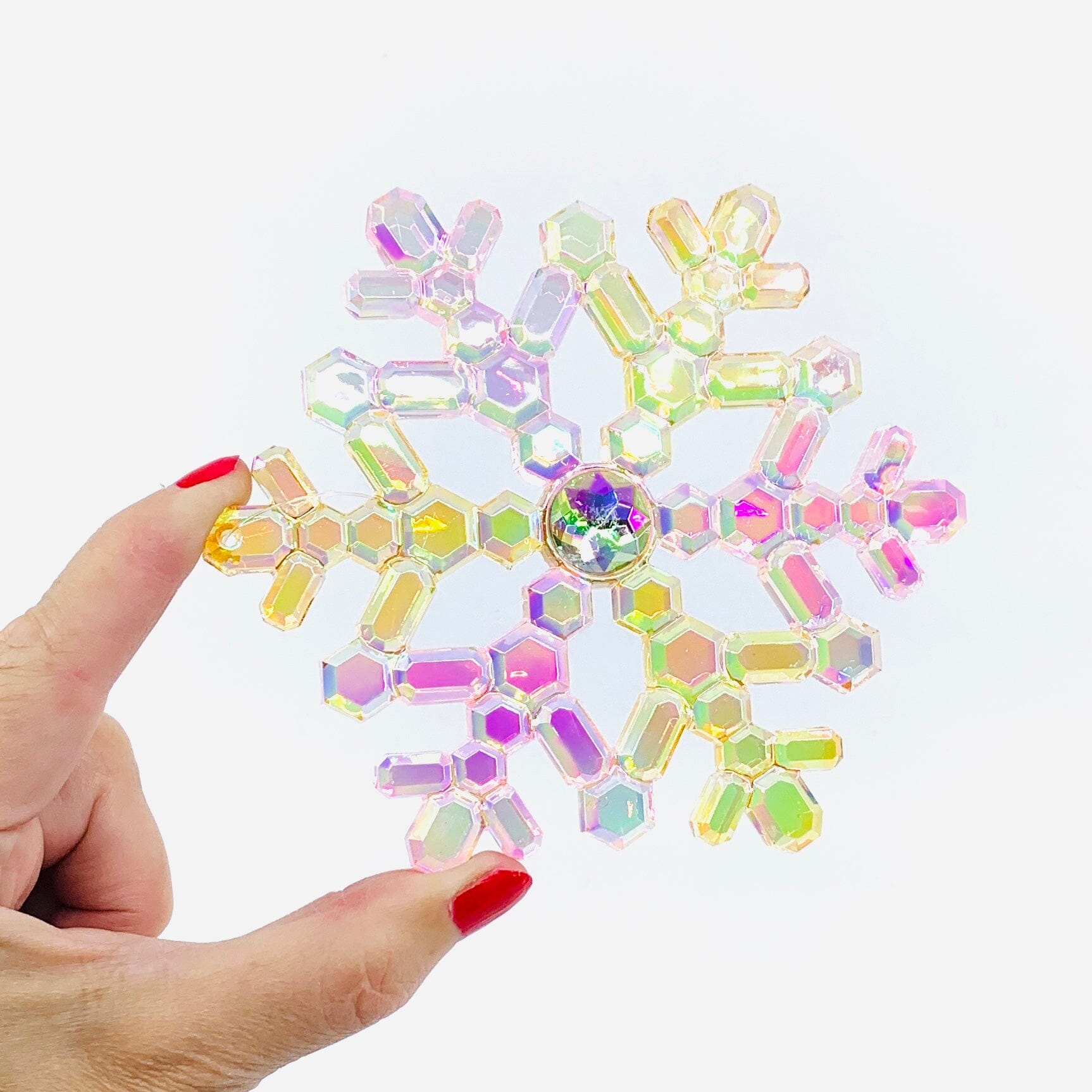 Iridescent Snowflake Crystal Acrylic Ornament Ornament GANZ 