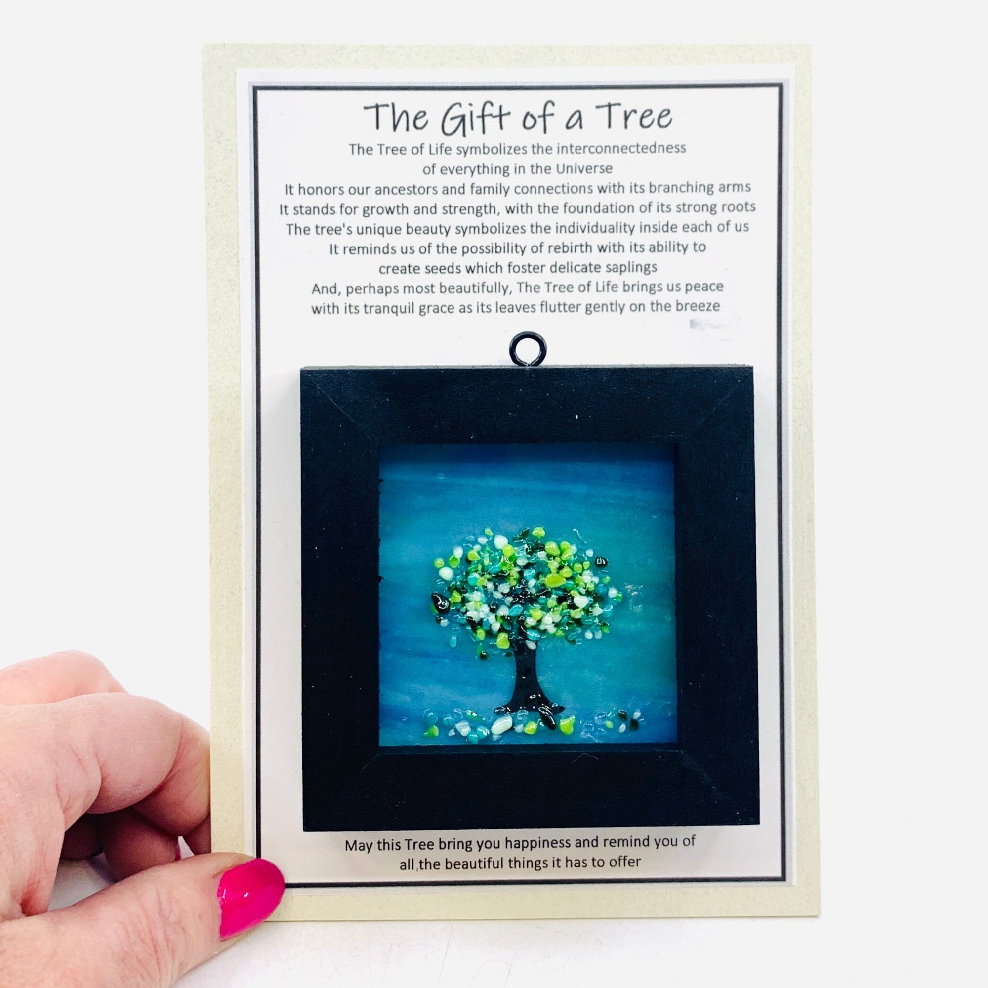 Fused Glass Tree of Life Shadow Box 153 Decor Glimmer Glass Gifts 