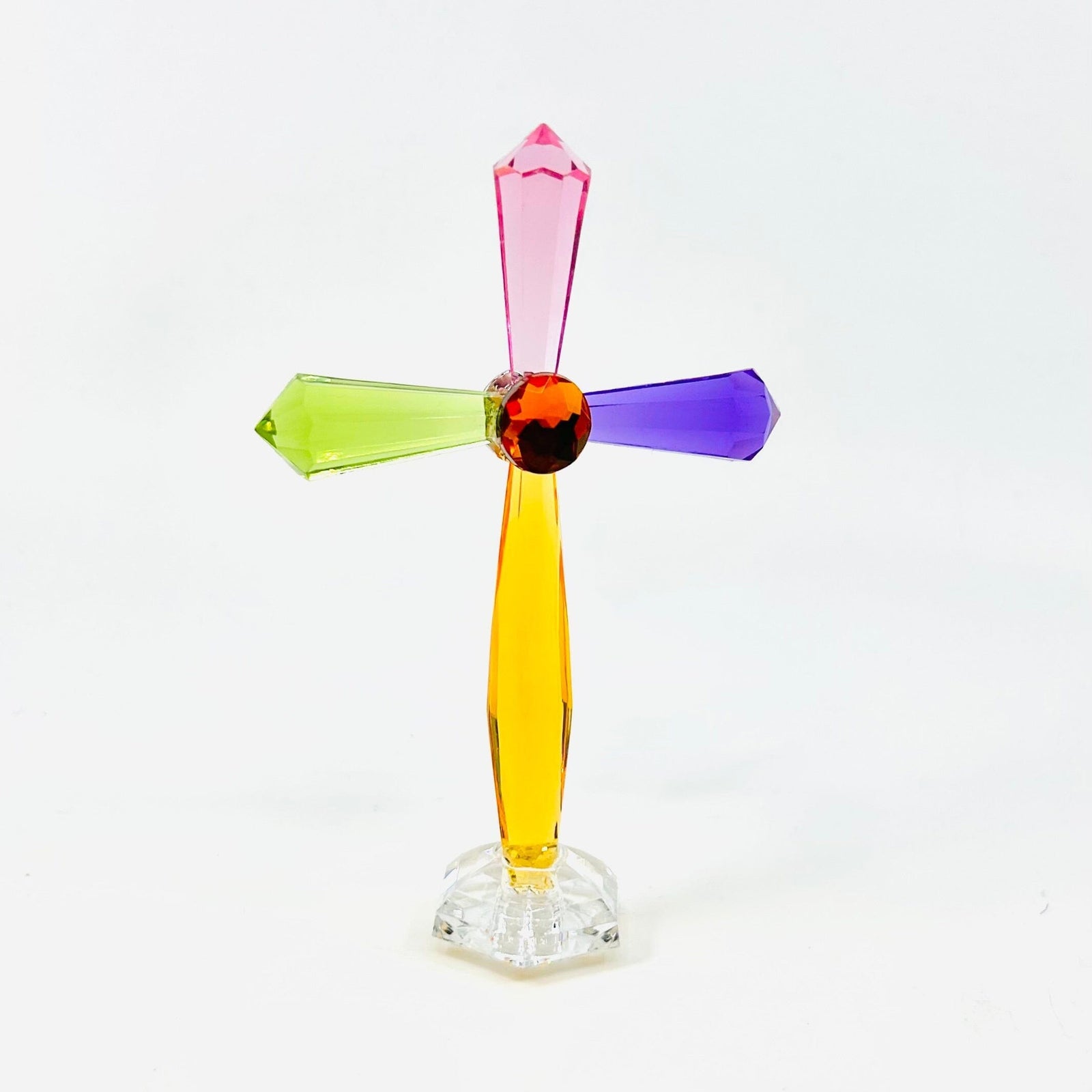 Acrylic Standing Cross, Violet Decor GANZ 