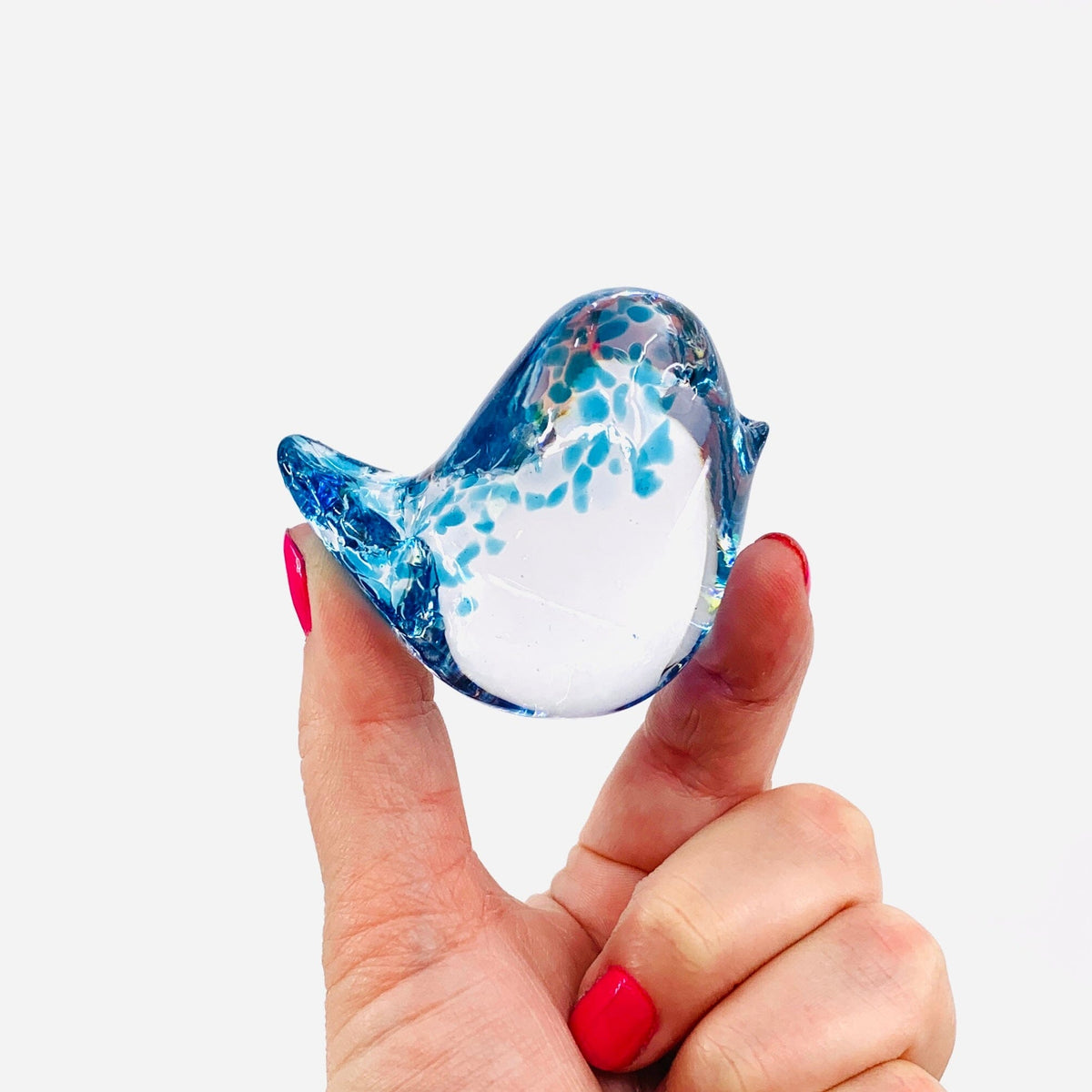 Little Glass Bird, Raindrop Confetti Miniature Henrietta Glass 