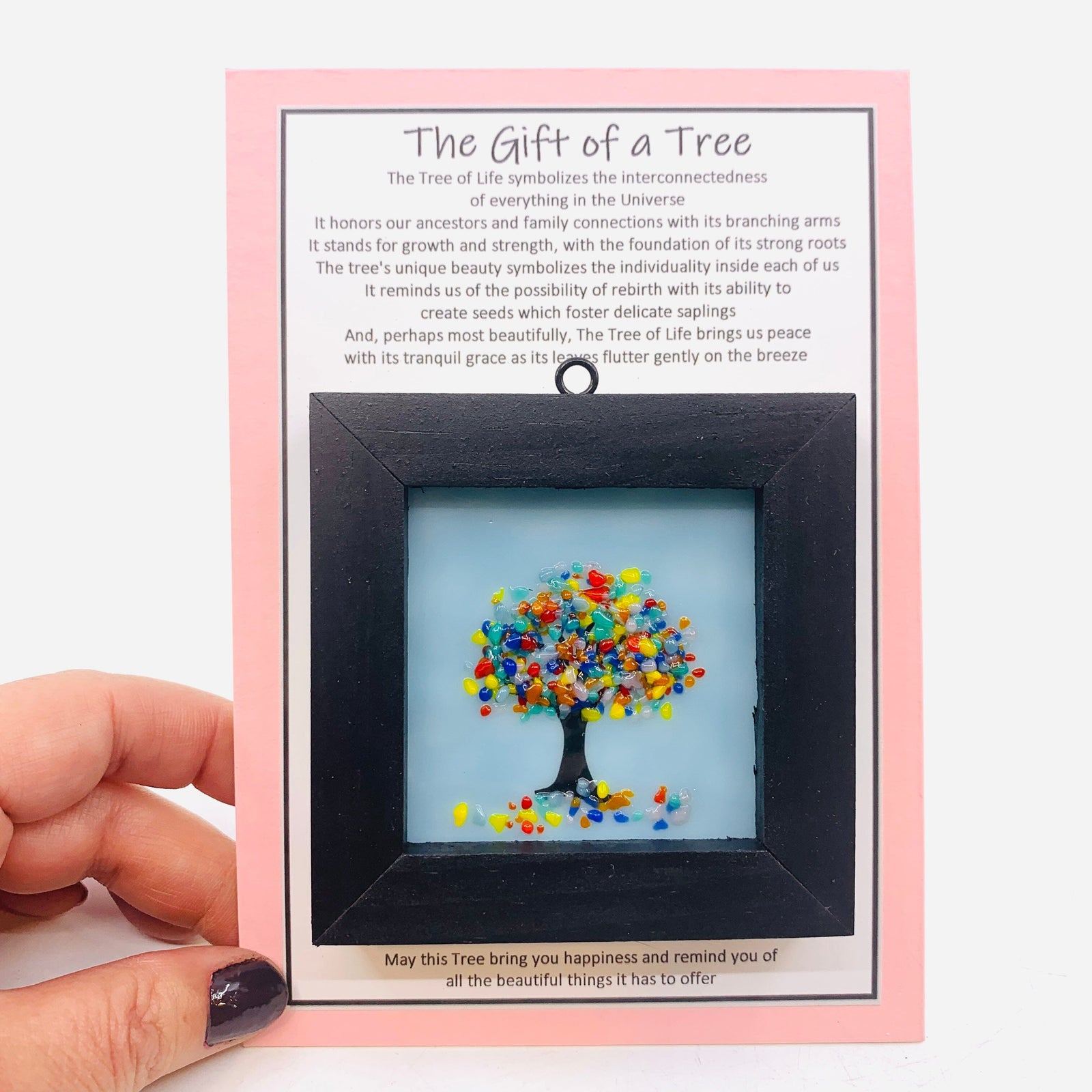 Fused Glass Tree of Life Shadow Box 96 Decor Glimmer Glass Gifts 
