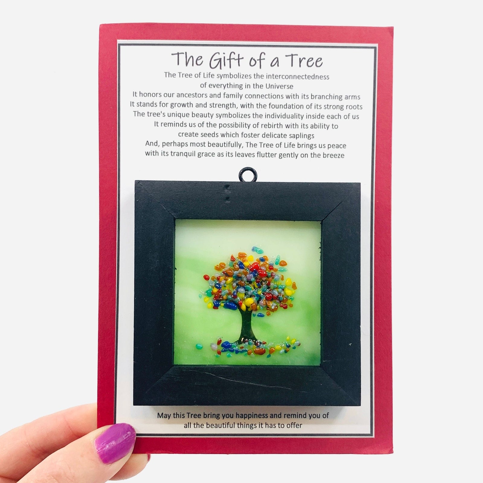 Fused Glass Tree of Life Shadow Box 216 Decor Glimmer Glass Gifts 