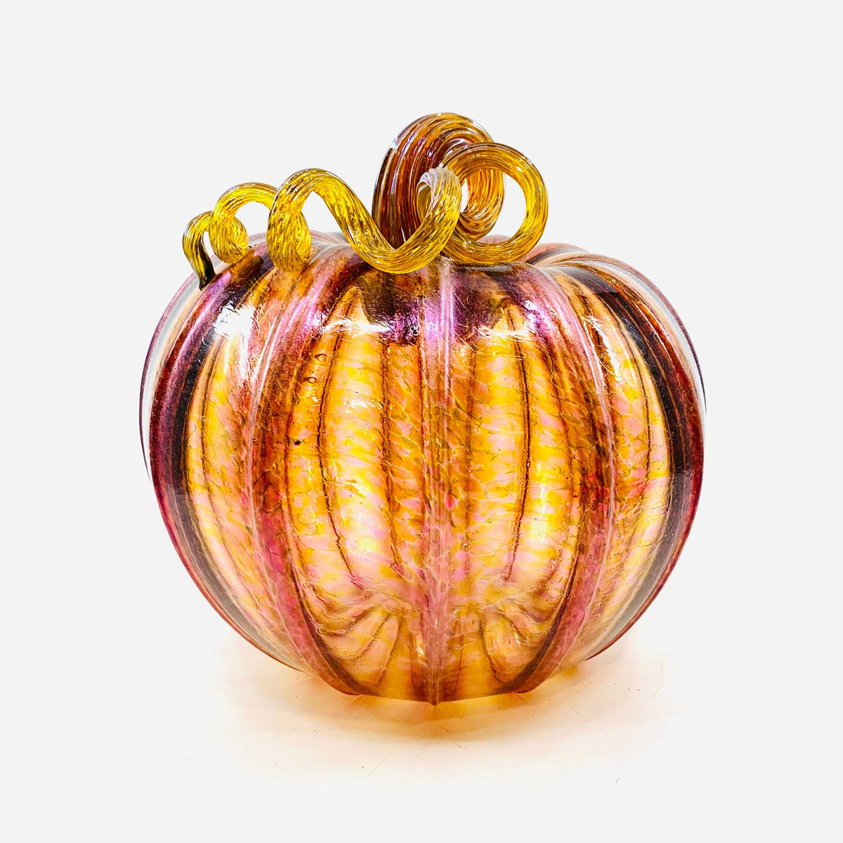 Daily Pumpkin 3870 Fall Shimmer Large Gabby Luke Adams Glass Blowing Studio 