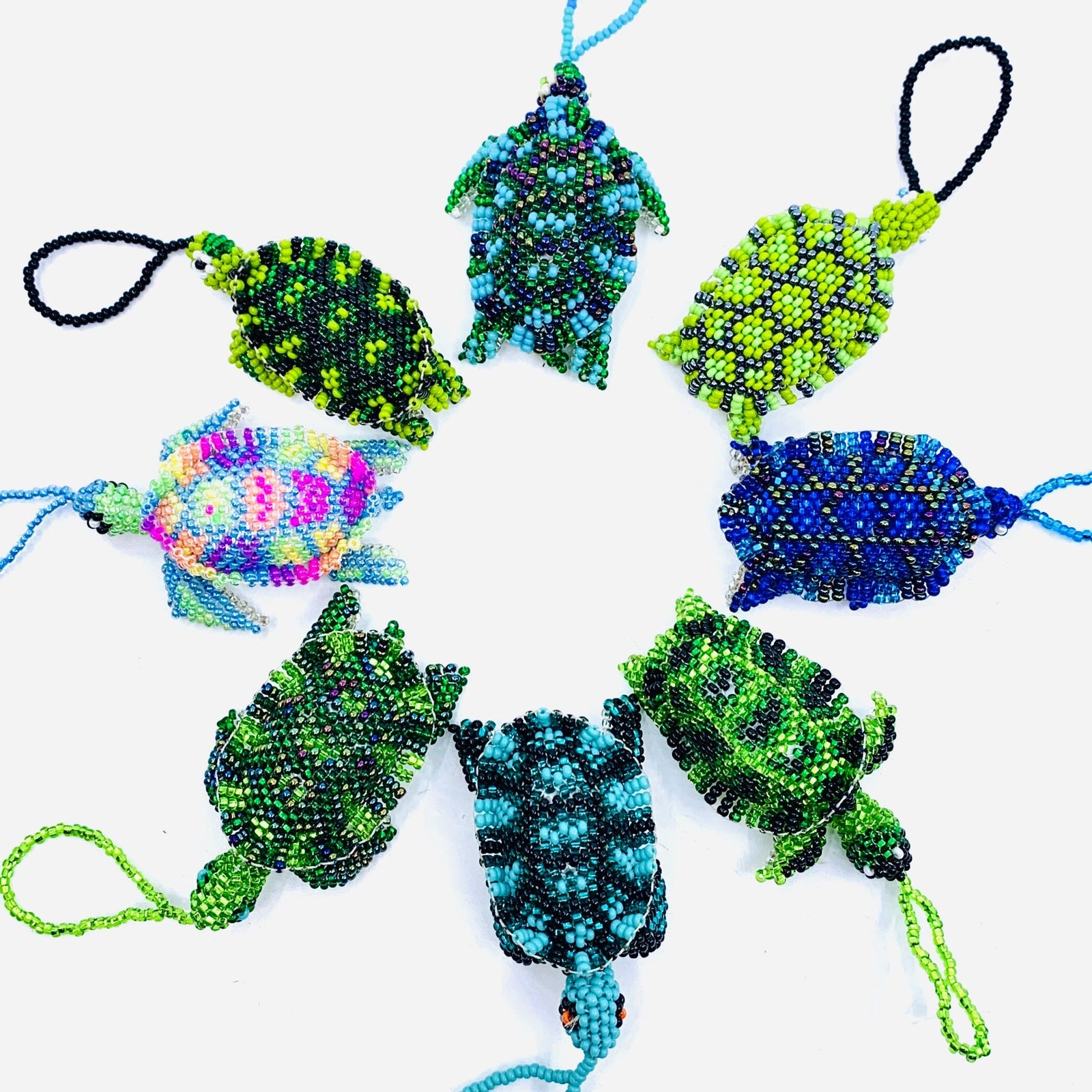 Beaded Turtle Ornament, Assorted Colors Ornament Pichincha 