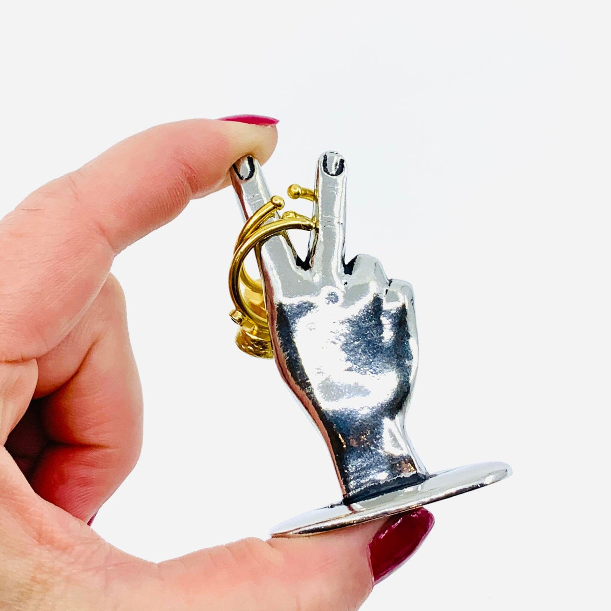 Pewter Ring Holder, Peace Sign Accessory Basic Spirit 