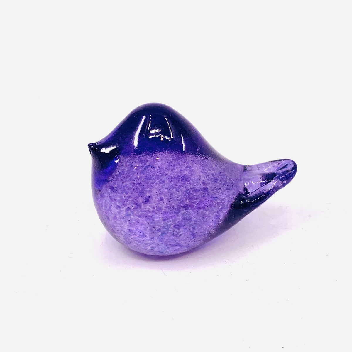 Little Glass Bird, Plum Miniature Henrietta Glass 