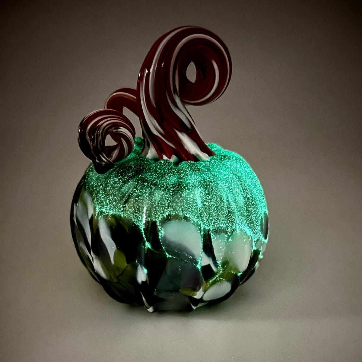 Daily Glow Pumpkin 3753 Mini Gabby Luke Adams Glass Blowing Studio 