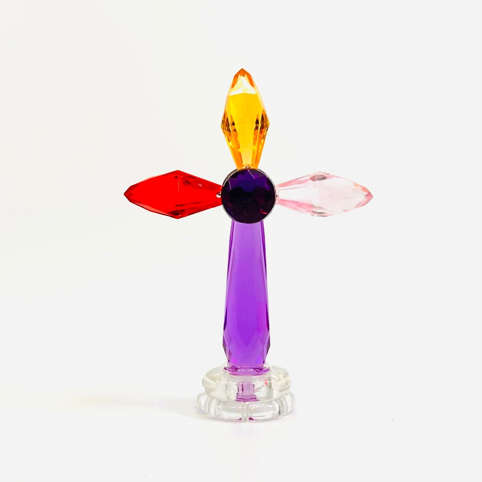 3" Acrylic Standing Cross, Purple Decor GANZ 