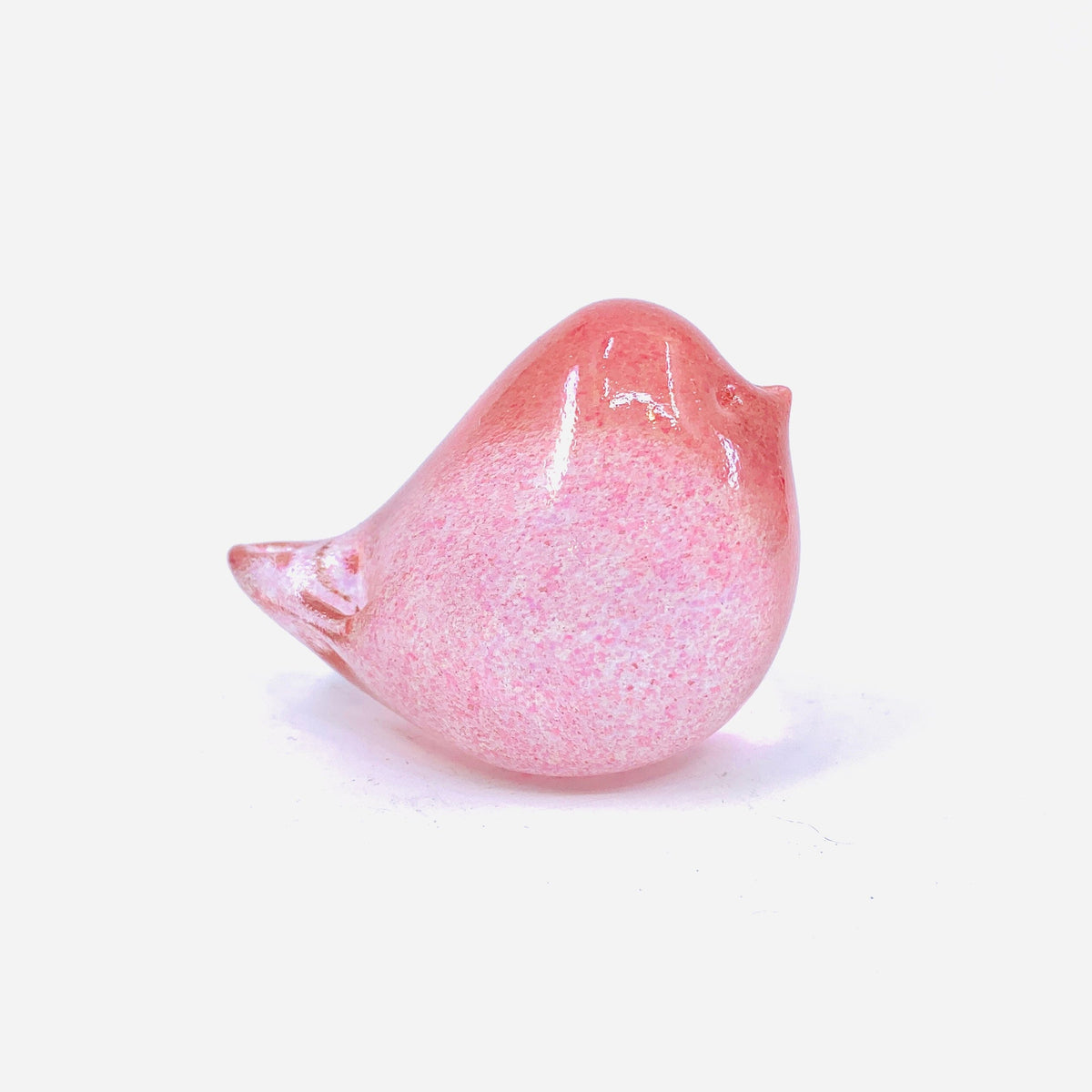 Little Glass Bird, Pink Miniature Henrietta Glass 