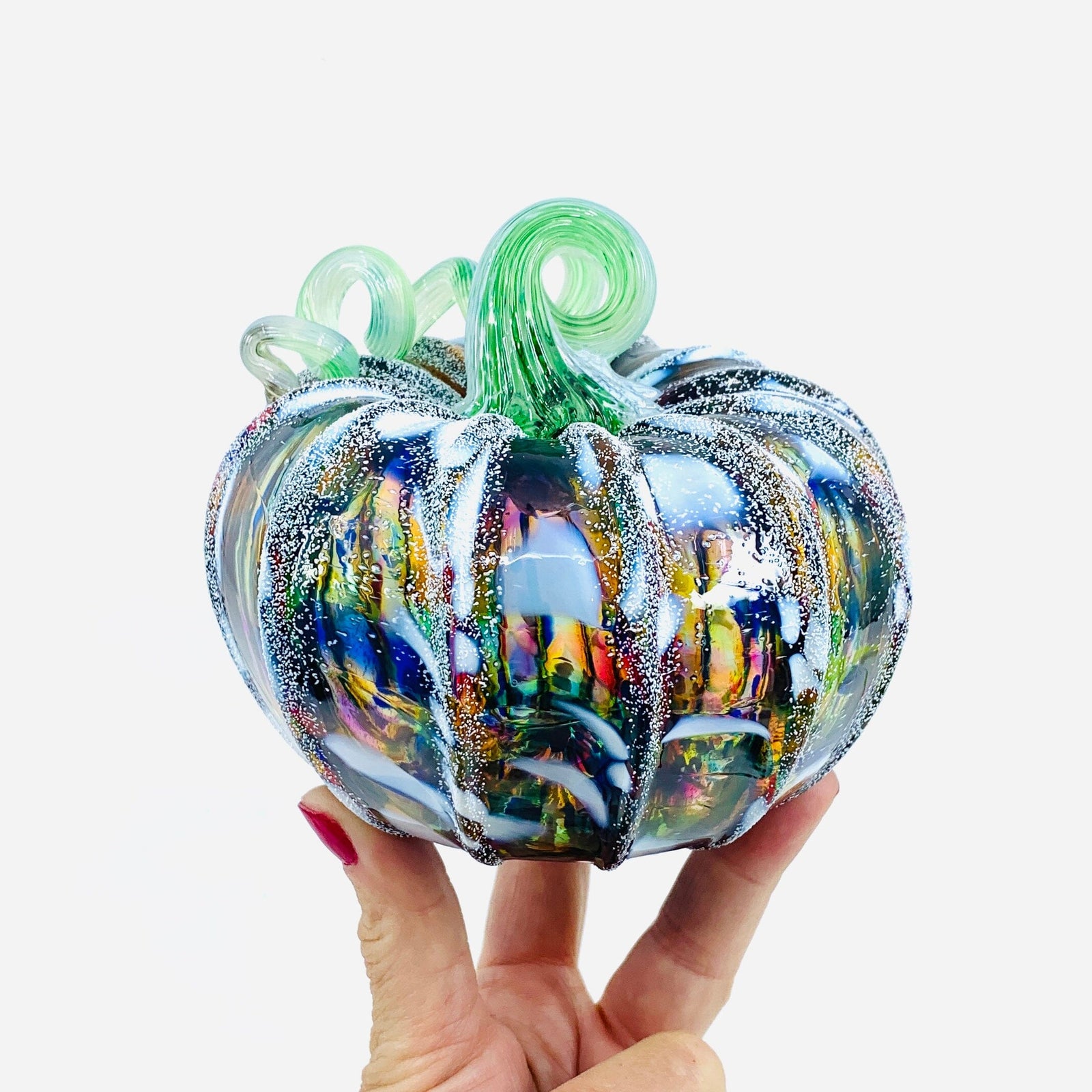 Daily Pumpkin 1828 Snowfall Squat Gabby Luke Adams Glass Blowing Studio 