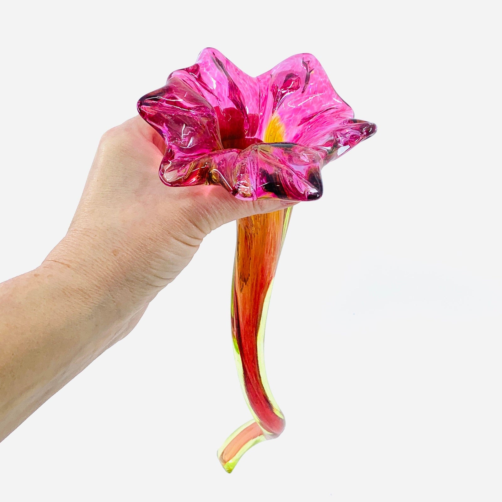 Pulled Glass Flower 12 Decor Luke Adams Glass Blowing Studio 