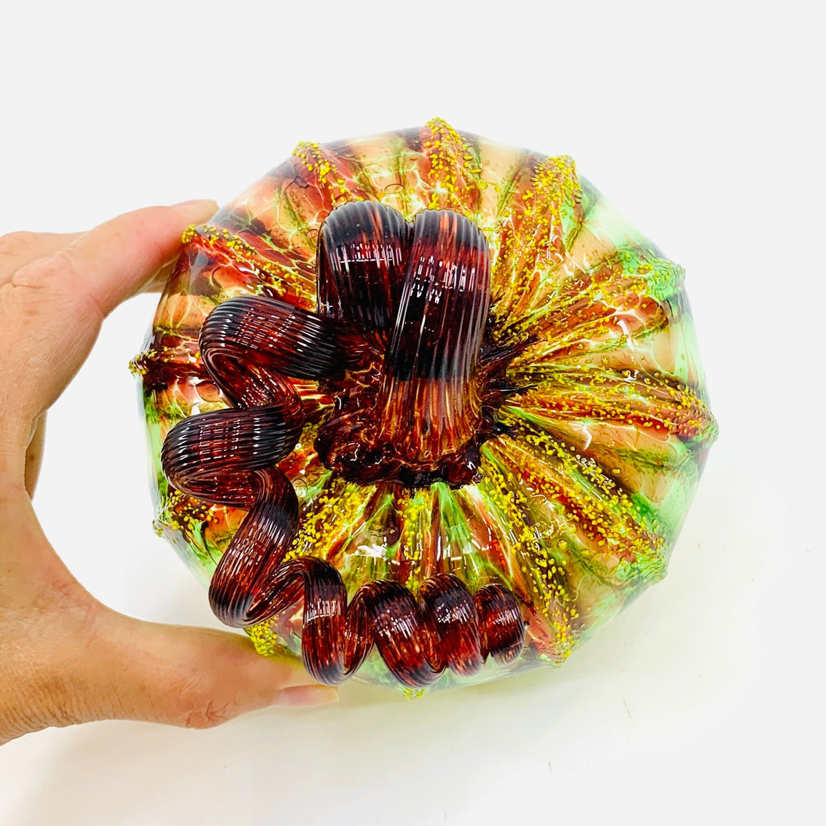 Daily Pumpkin 3117 Fall Squat Gabby Luke Adams Glass Blowing Studio 