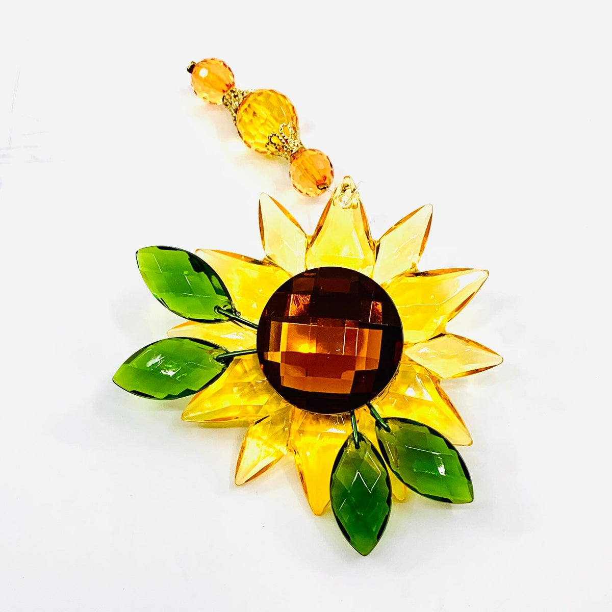 Acrylic Crystal Sunflower Suncatcher Ornament GANZ 