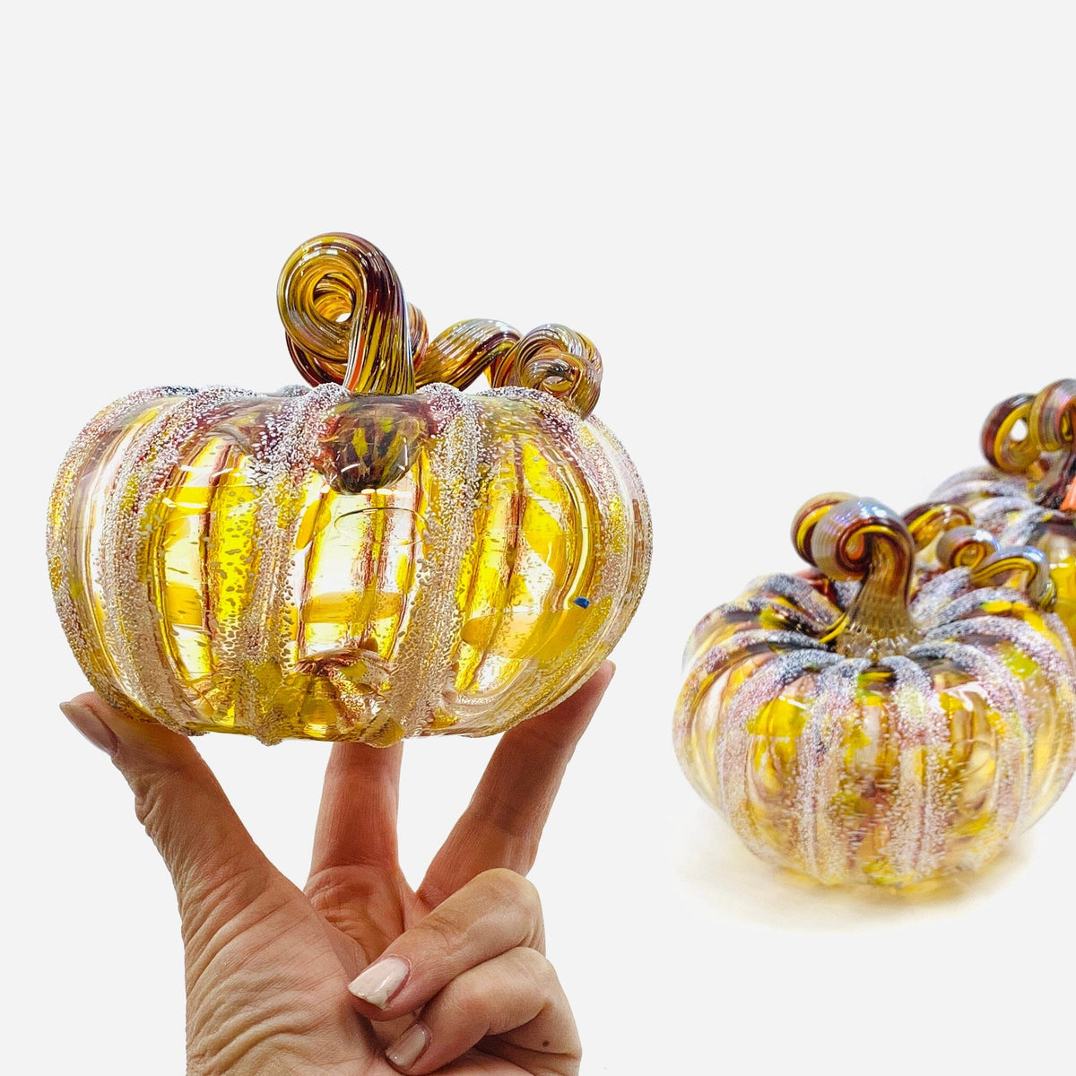 Daily Pumpkin 463 Fall Oops Apple Cider Donut Squat Daily Pumpkin Luke Adams Glass Blowing Studio 
