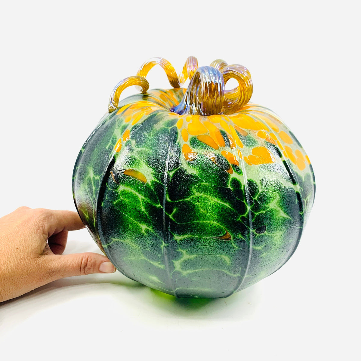Daily Pumpkin 629 Glow Large Daily Pumpkin Luke Adams Glass Blowing Studio 