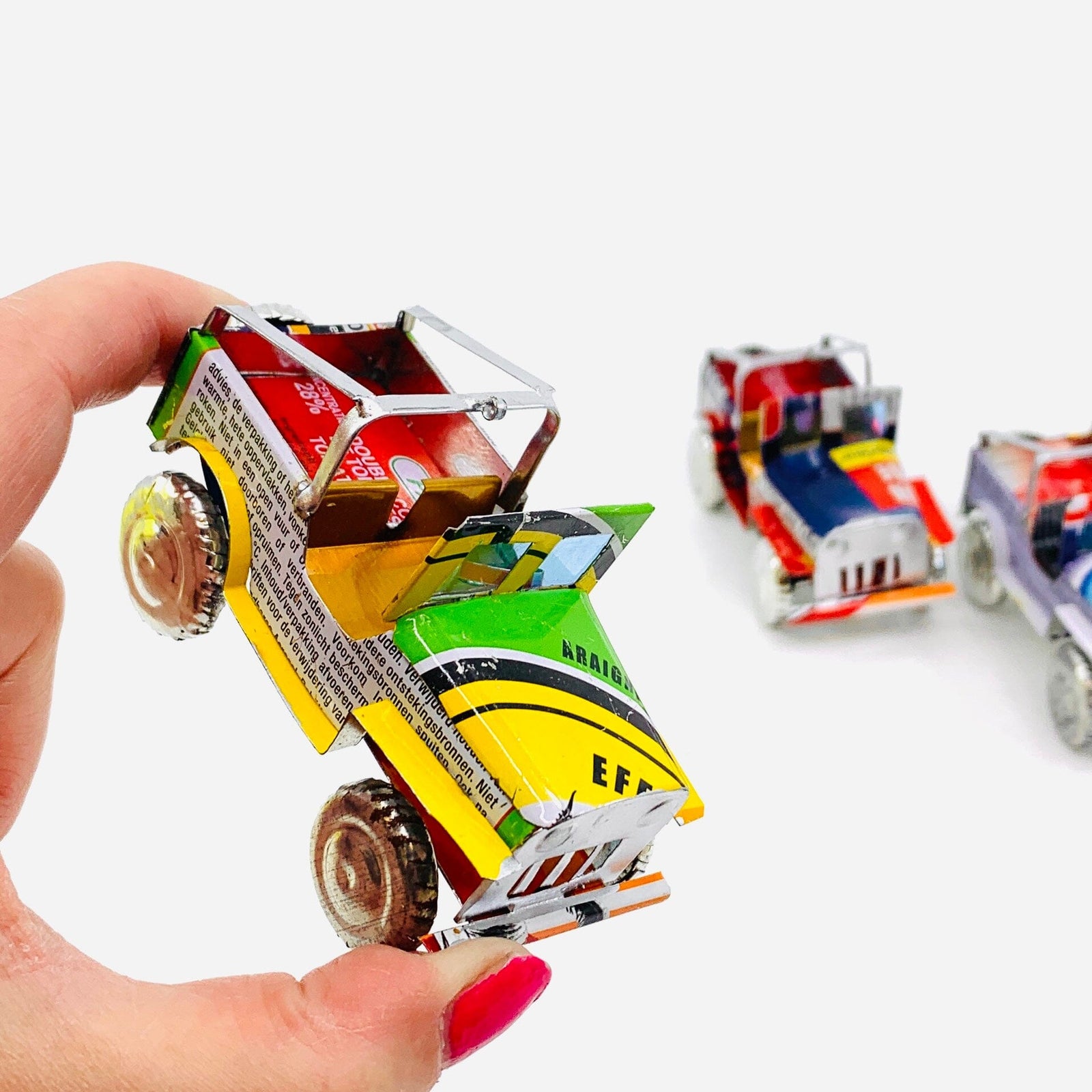 Hanging Recycled Tin Jeep Miniature East Africa Co. 