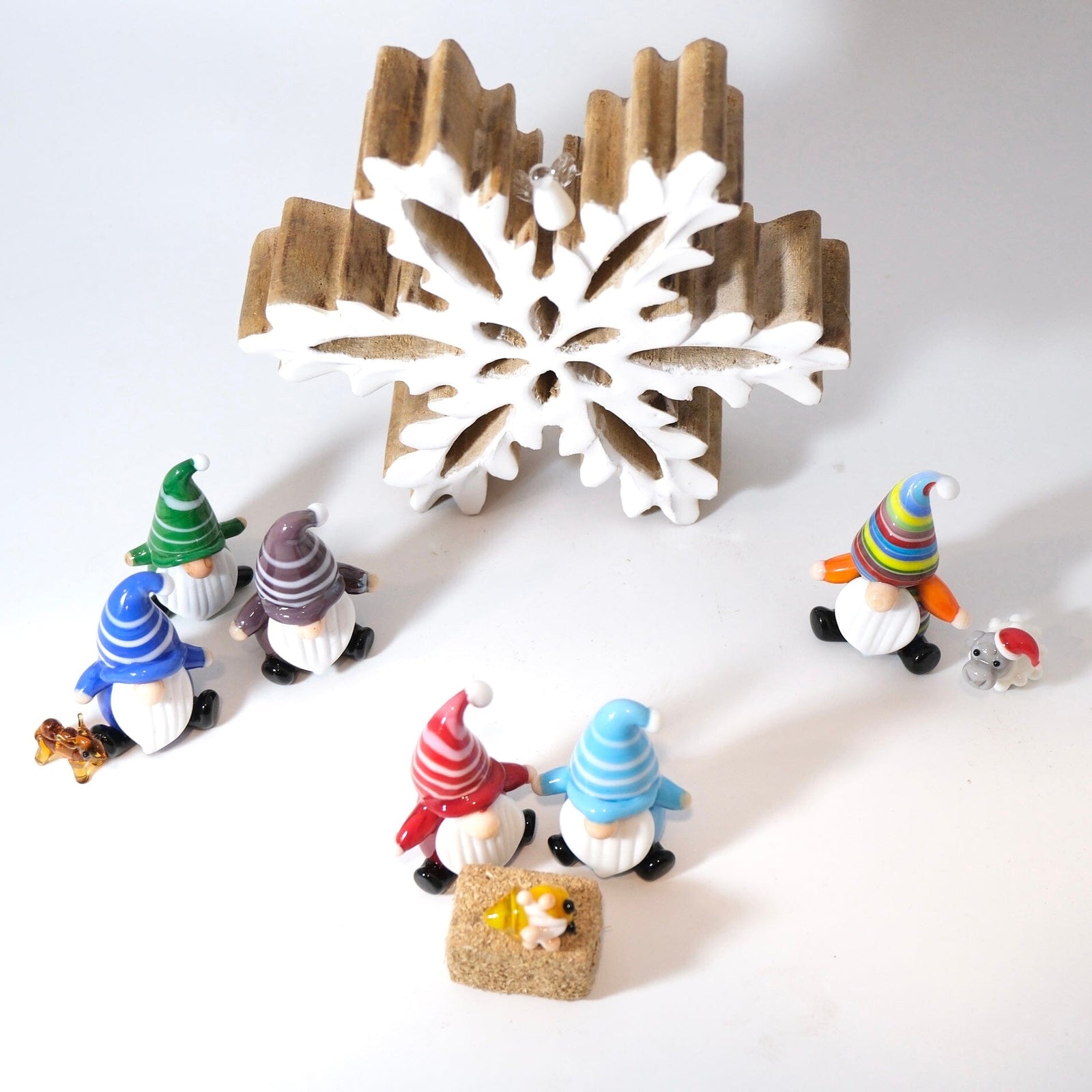 Gnome Nativity Set Luke Adams Glass Blowing Studio 