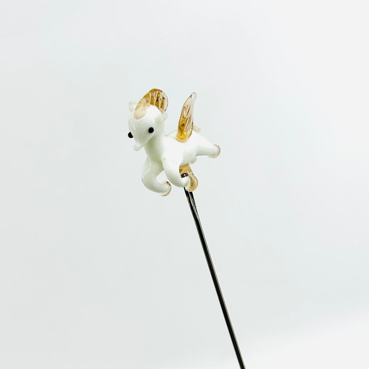 Tiny Glass Animal Garden Stake 21, Pegasus Decor - 