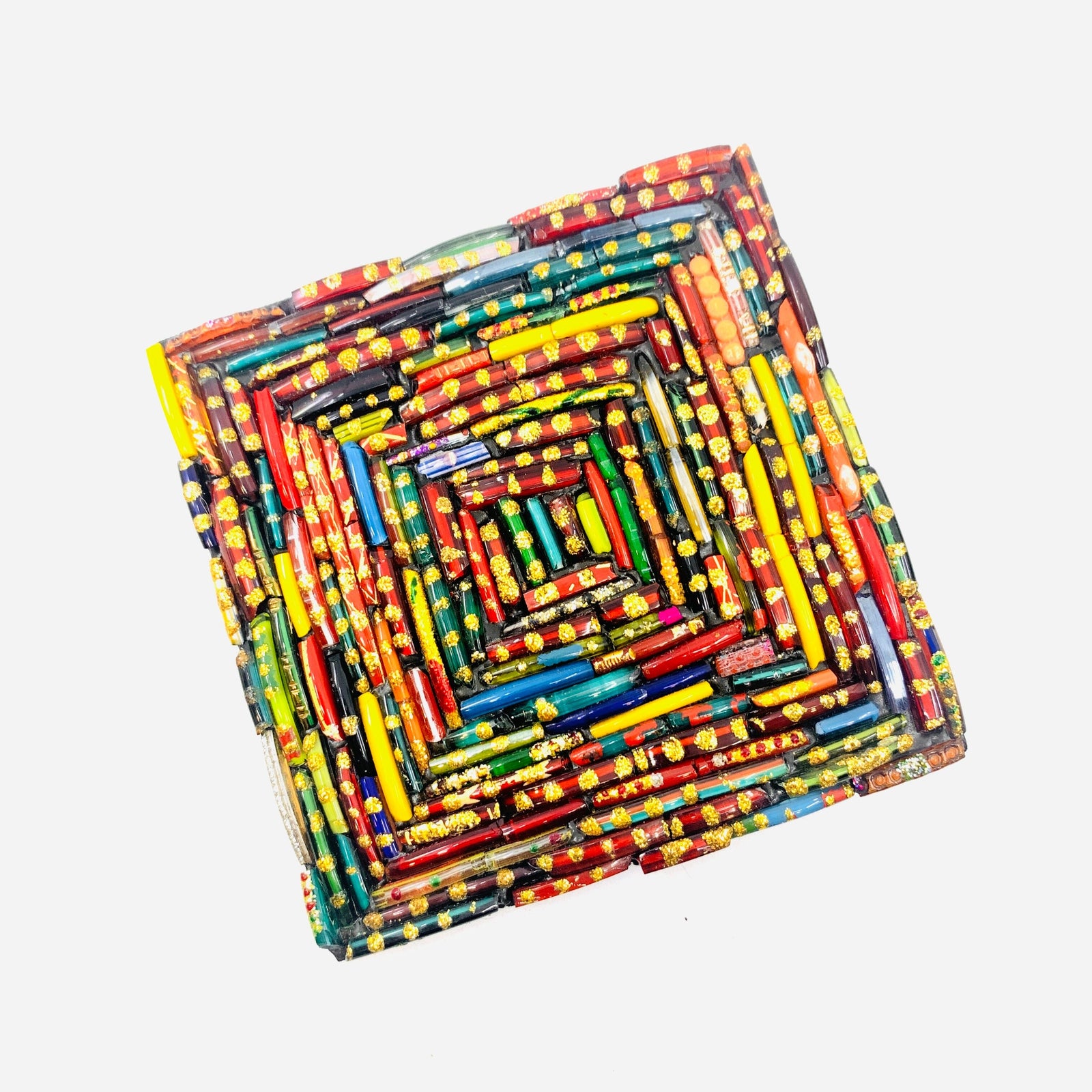 Recycled Glass Coaster, Multi K & K Tabletop 