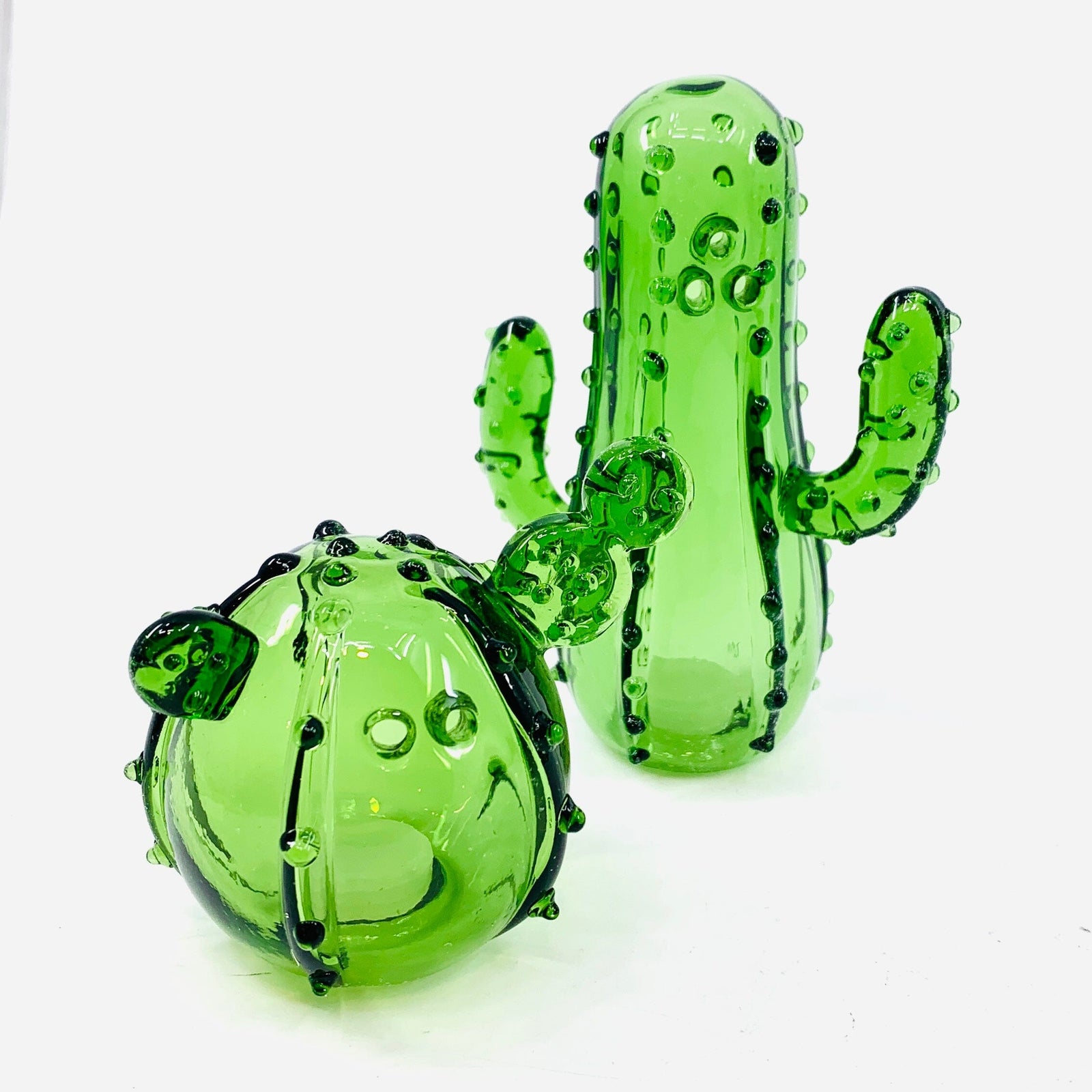 Glass Salt and Pepper Shakers, Cacti Decor Gift Essentials 