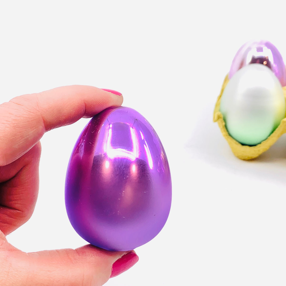Glass Ombre Easter Eggs, Shiny Purple