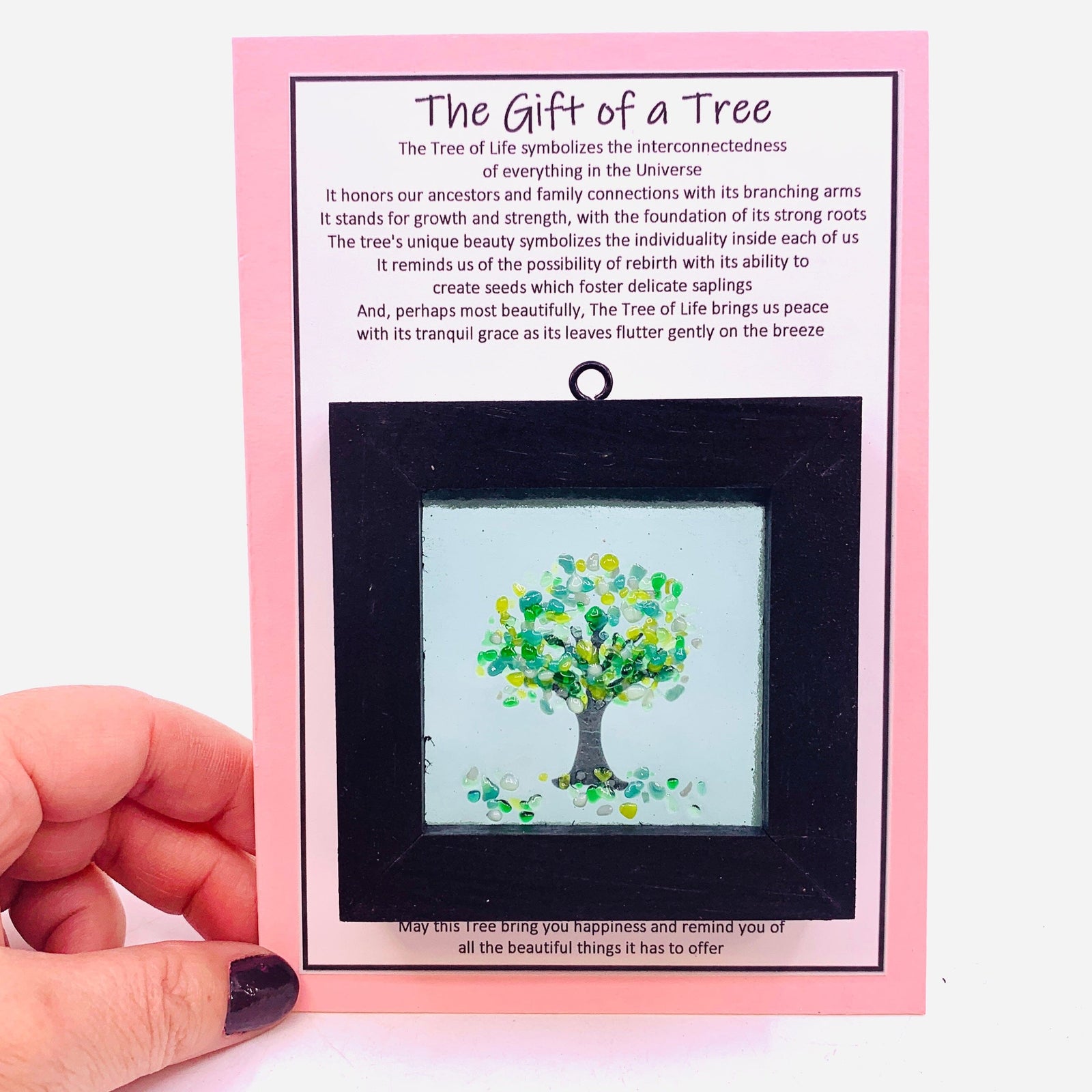 Fused Glass Tree of Life Shadow Box 210 Decor Glimmer Glass Gifts 