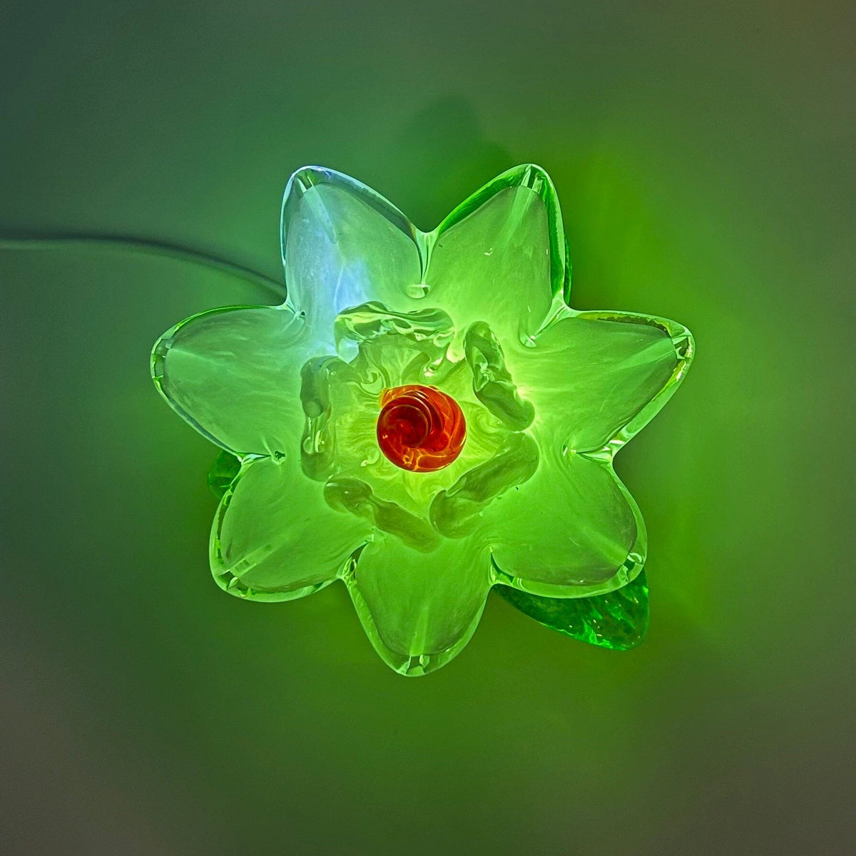 Glass Lotus Flower, Pink Decor Diamond Star 