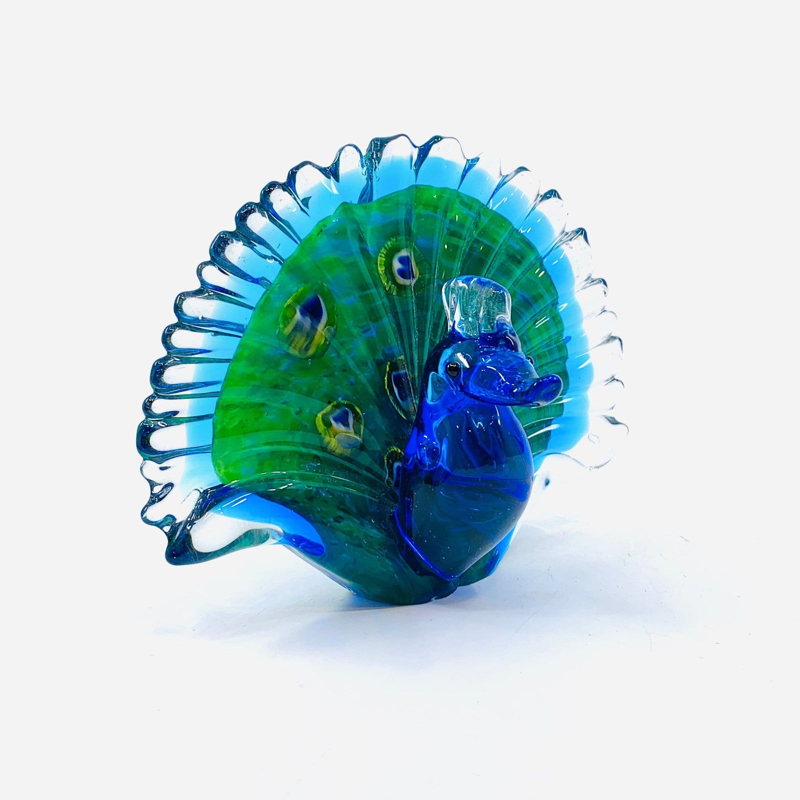 Peacock Fan-Tail Paperweight Decor Chesapeake Bay 