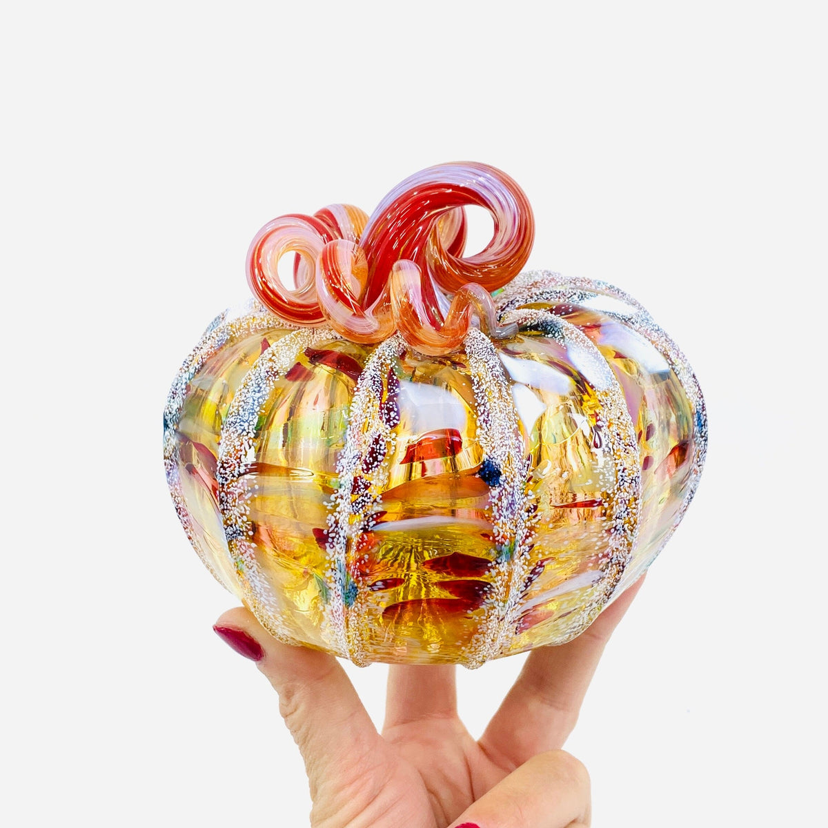 Daily Pumpkin 2054 Snowfall Squat Gabby Luke Adams Glass Blowing Studio 