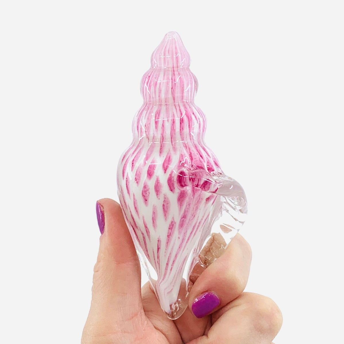 Glass Seashell, Pink Decor Chesapeake Bay 