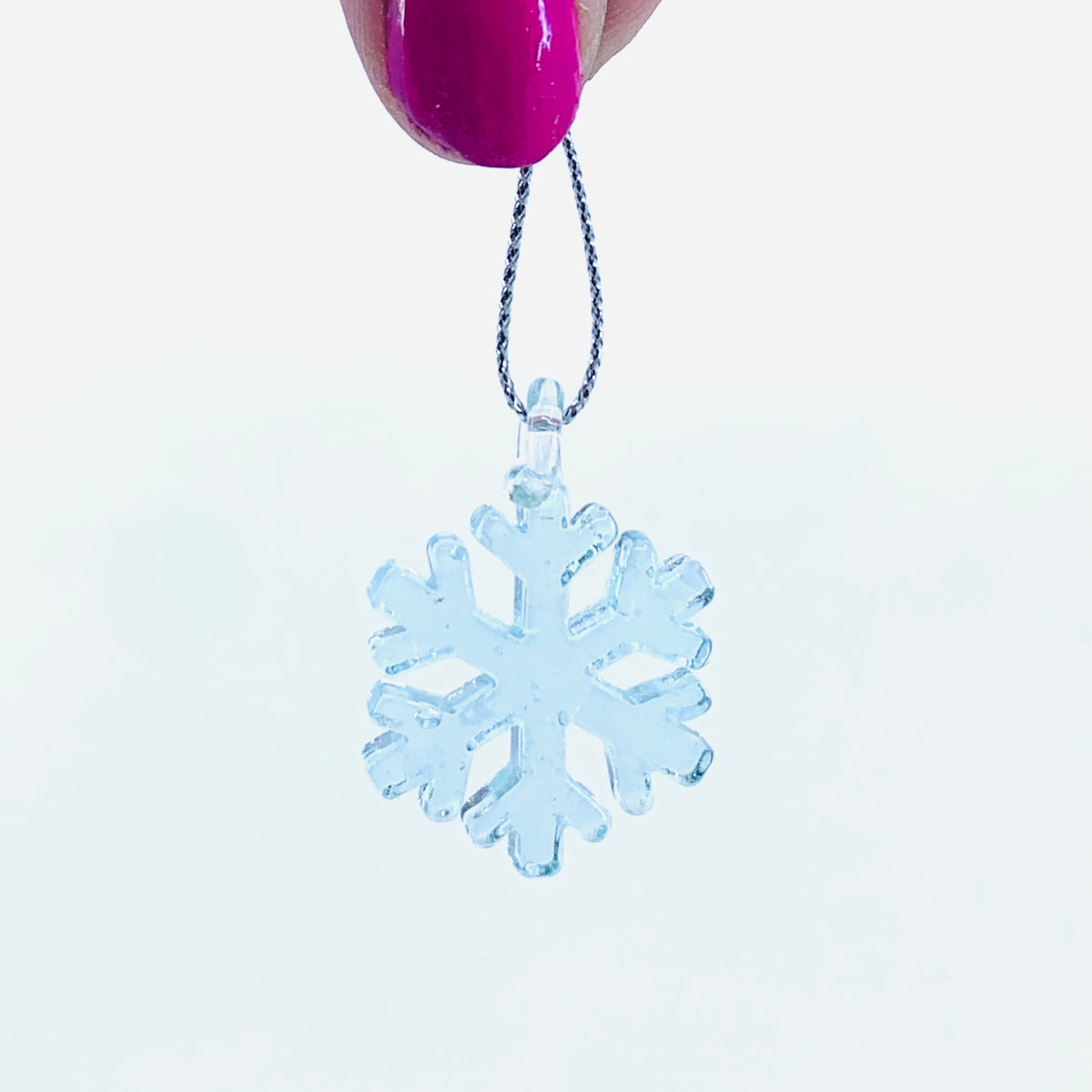 Tiny Glass Snowflake Ornament
