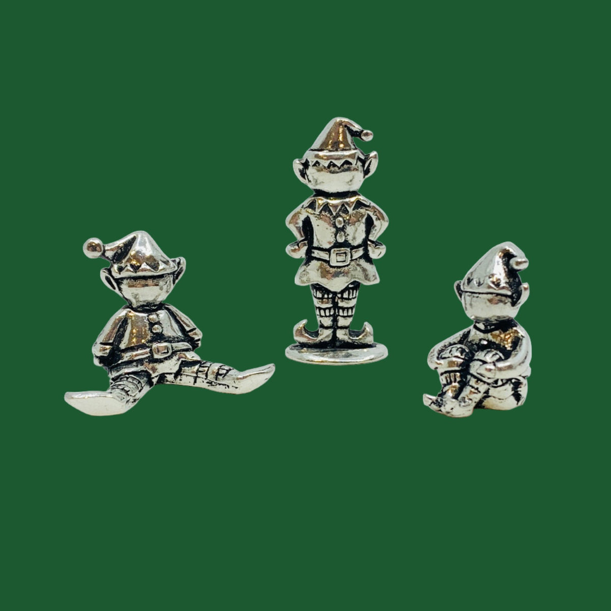 Miniature 3pc. Pewter Pocket Elves Set