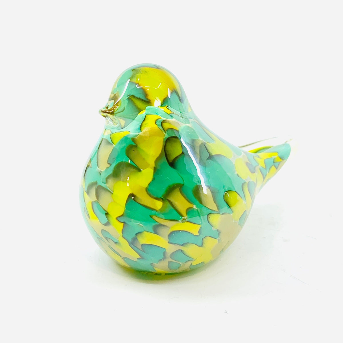 Glass Birds, Mirrored Blue & Green Diamond Star 