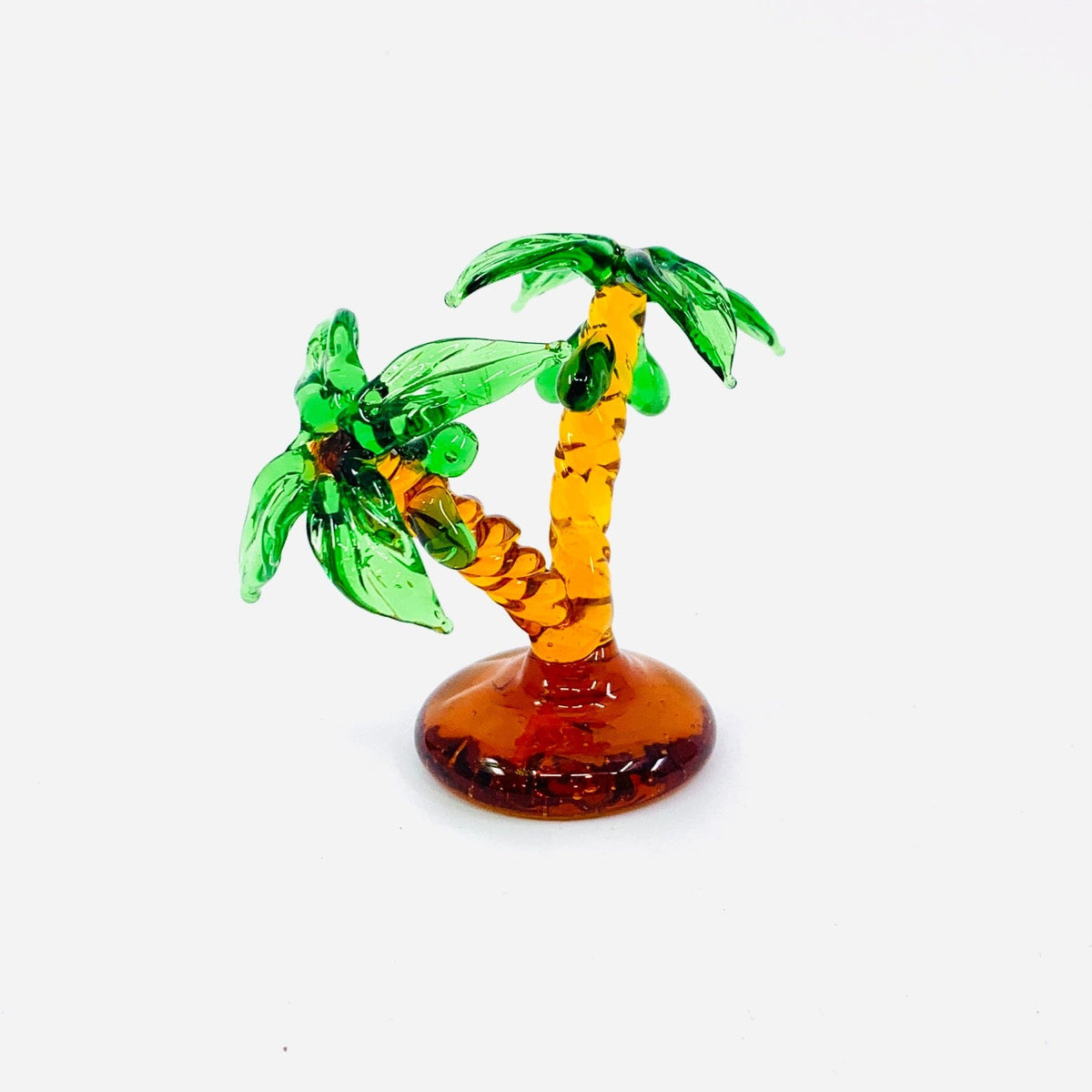 Glass Twin Palm Tree Miniature - 