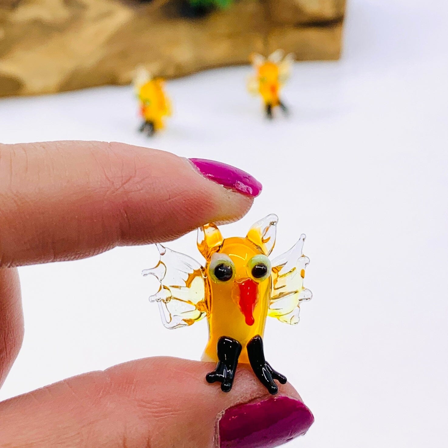 Tiny Glass Owl 166 Miniature GANZ 