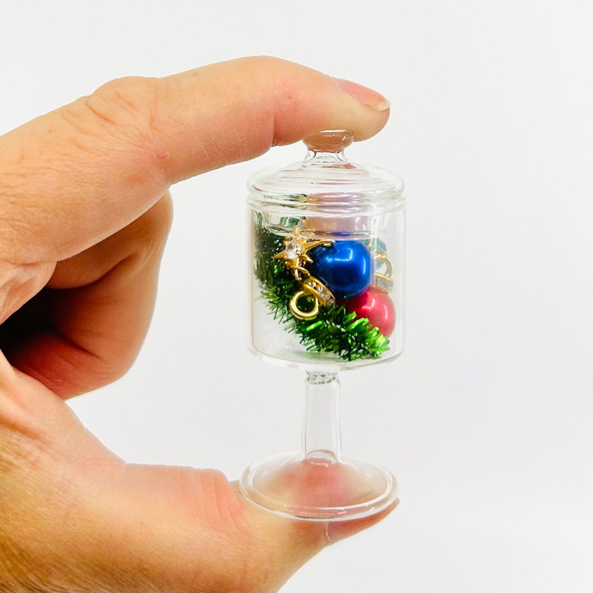 Tiniest Tree Decoration Jar, Green Garland Miniature - 