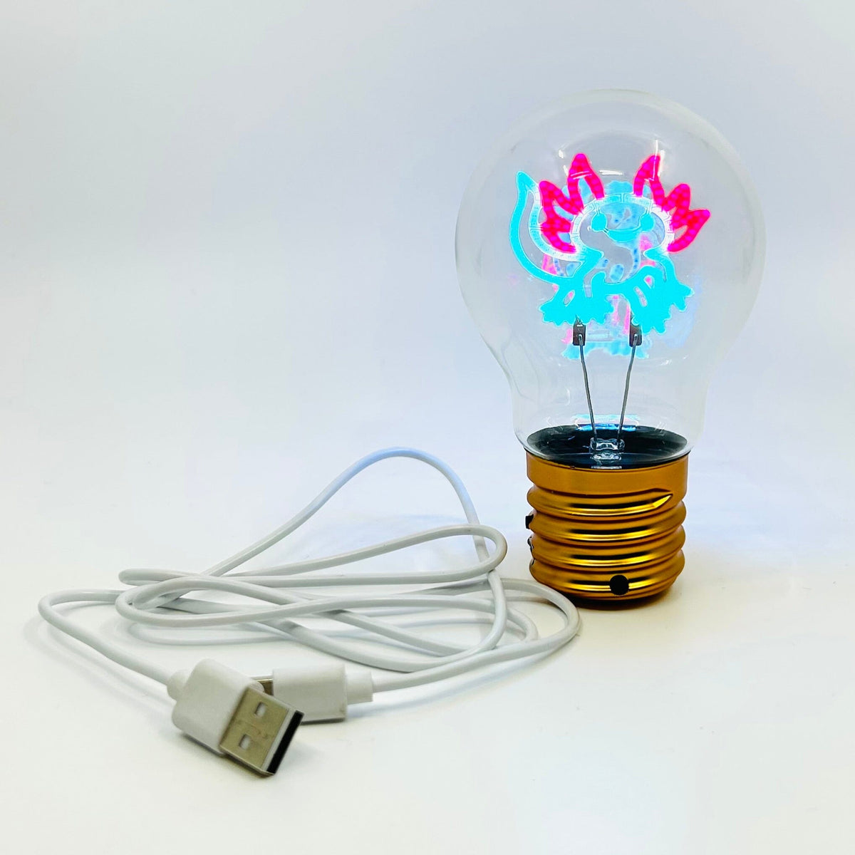Neon Axolotl Lightbulb 29TONIGHT 
