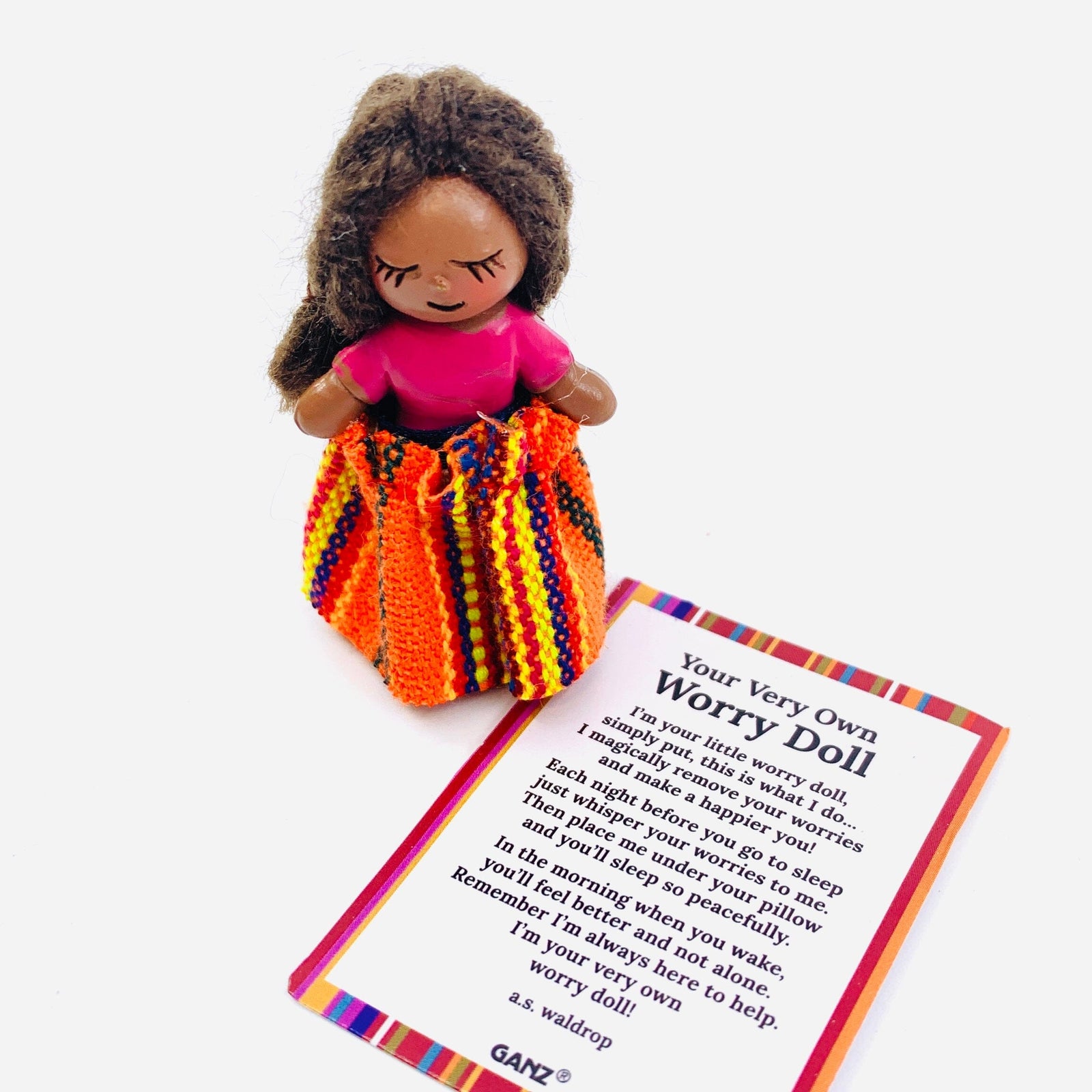 Your Very Own WORRY DOLL Charm - PT163 Miniature GANZ 