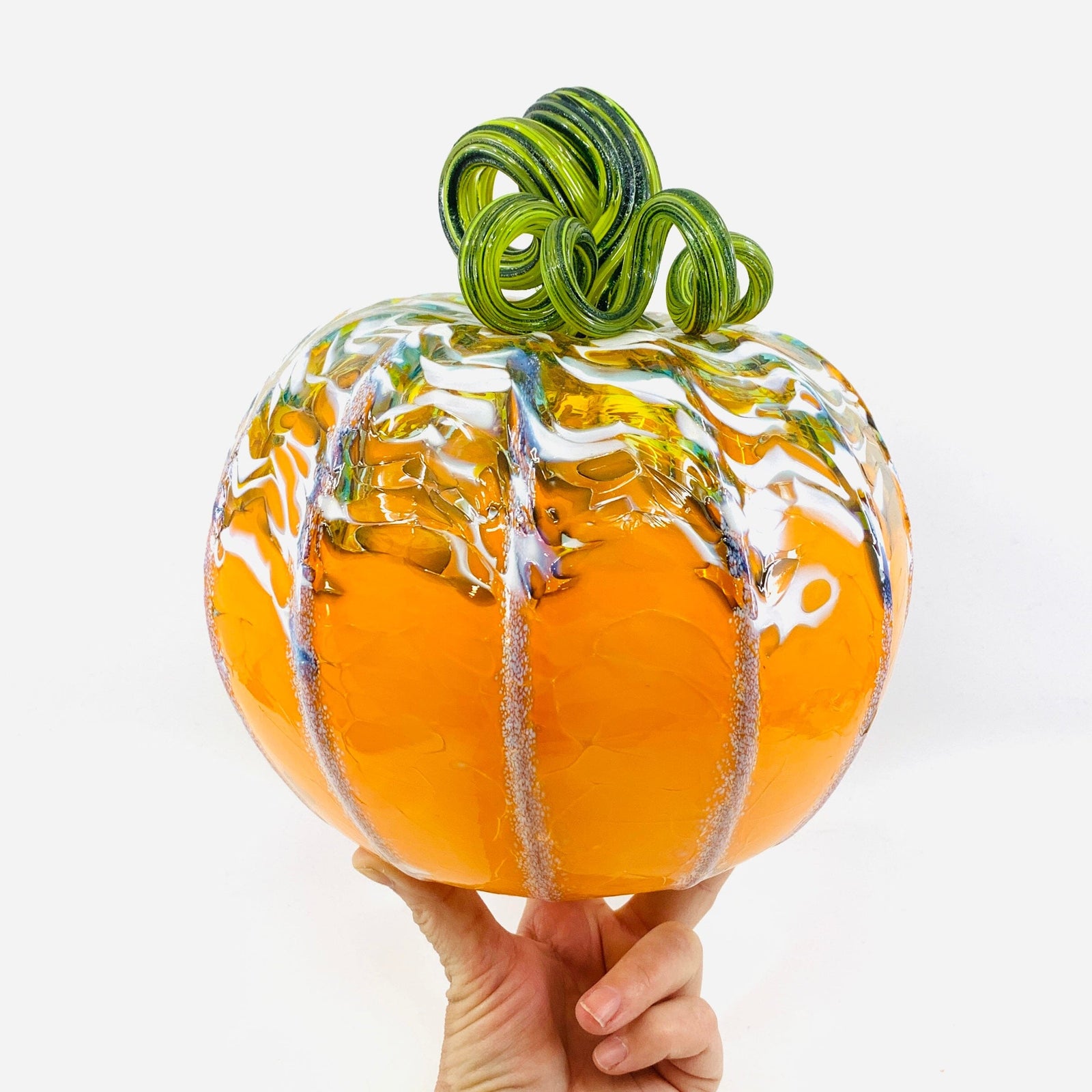 Daily Pumpkin 647 Large Gabby Luke Adams Glass Blowing Studio 