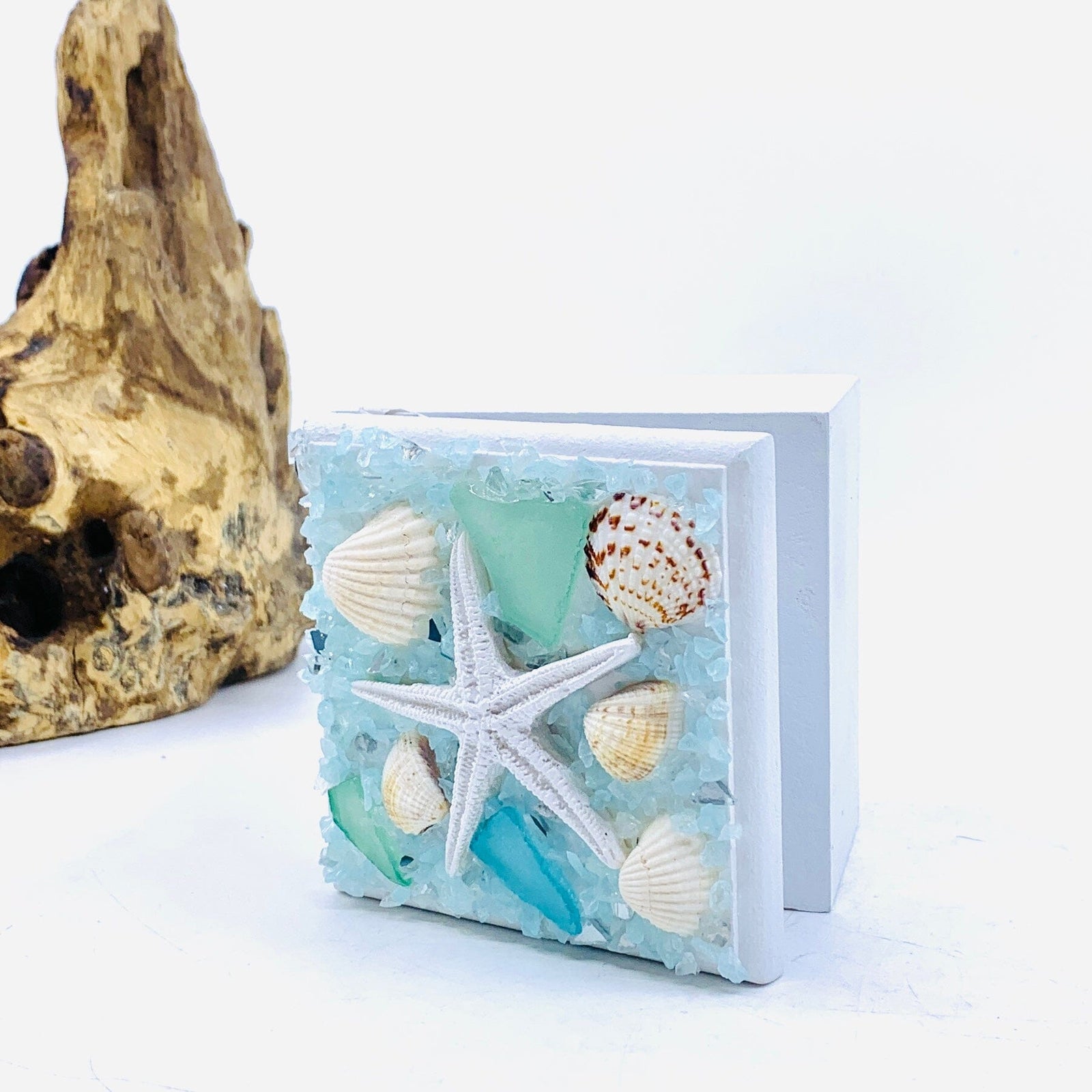 Sea Glass Trinket Box Decor Chesapeake Bay 