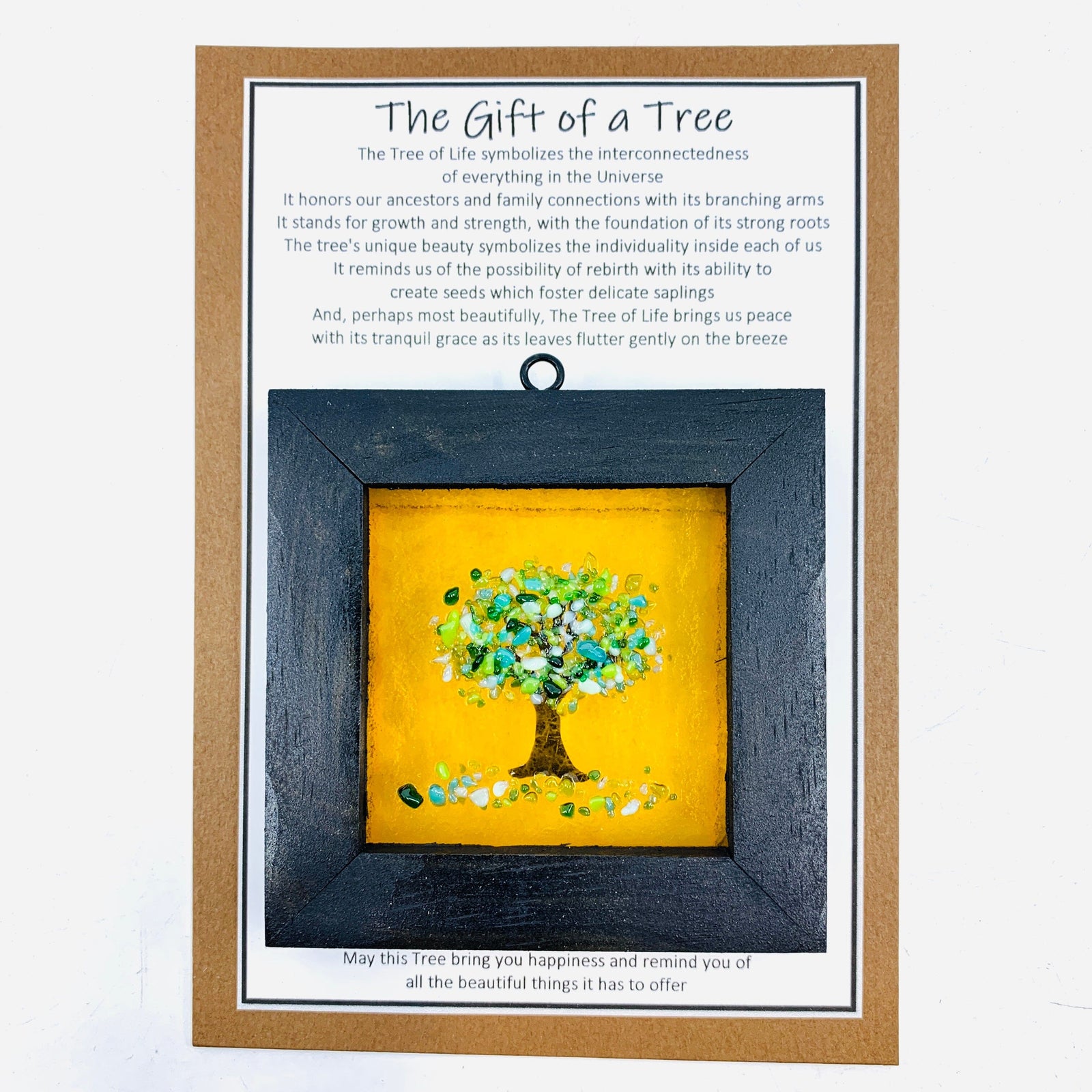 Fused Glass Tree of Life Shadow Box 18 Decor Glimmer Glass Gifts 