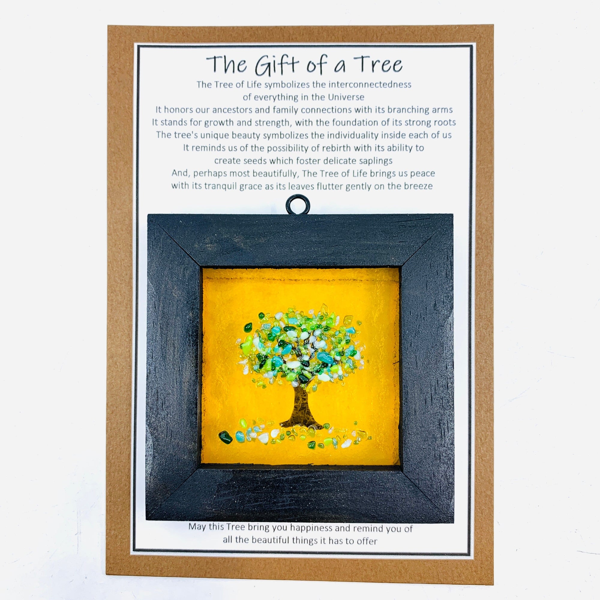 Fused Glass Tree of Life Shadow Box 18 Decor Glimmer Glass Gifts 