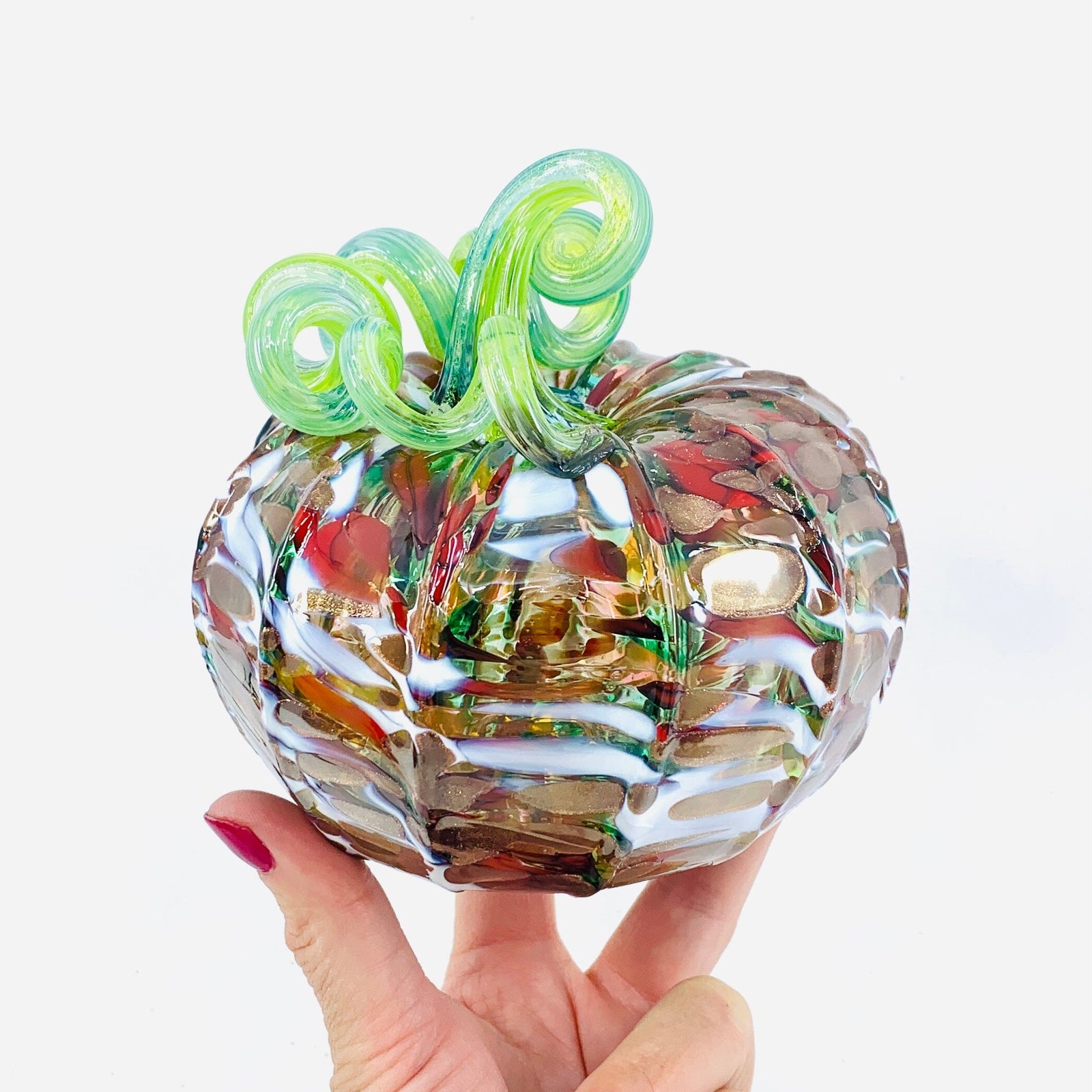 Daily Pumpkin 1945 Gold Glitter Squat Gabby Luke Adams Glass Blowing Studio 