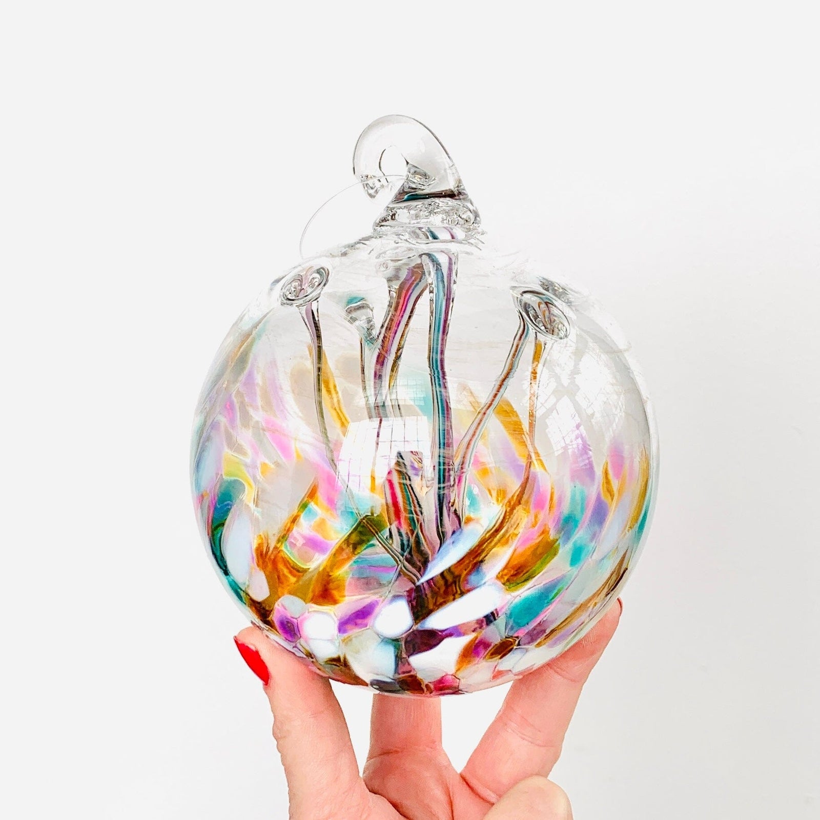 5" Wish Ball Ornament, Wildflower Wish Ball Luke Adams Glass Blowing Studio 