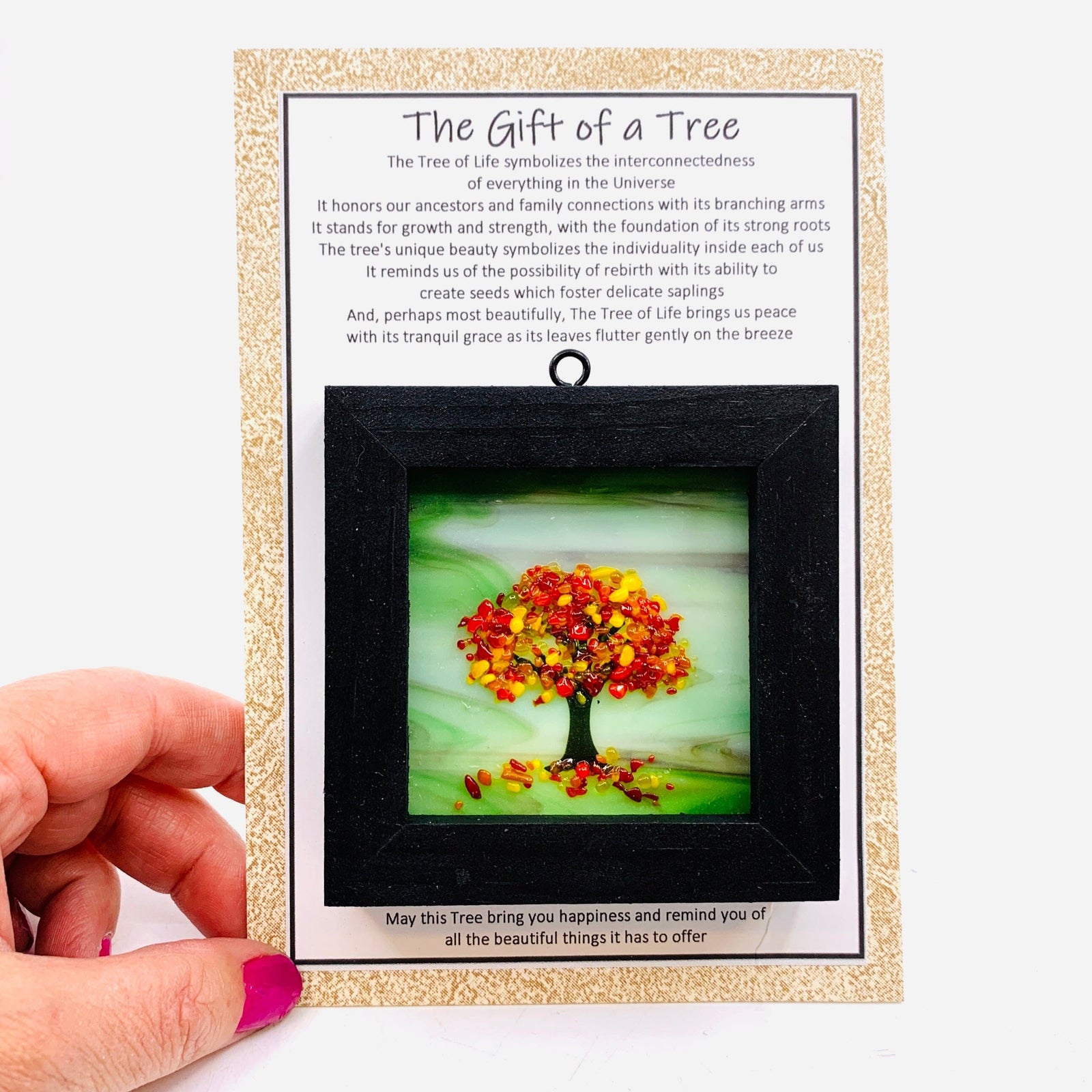 Fused Glass Tree of Life Shadow Box 6 Decor Glimmer Glass Gifts 