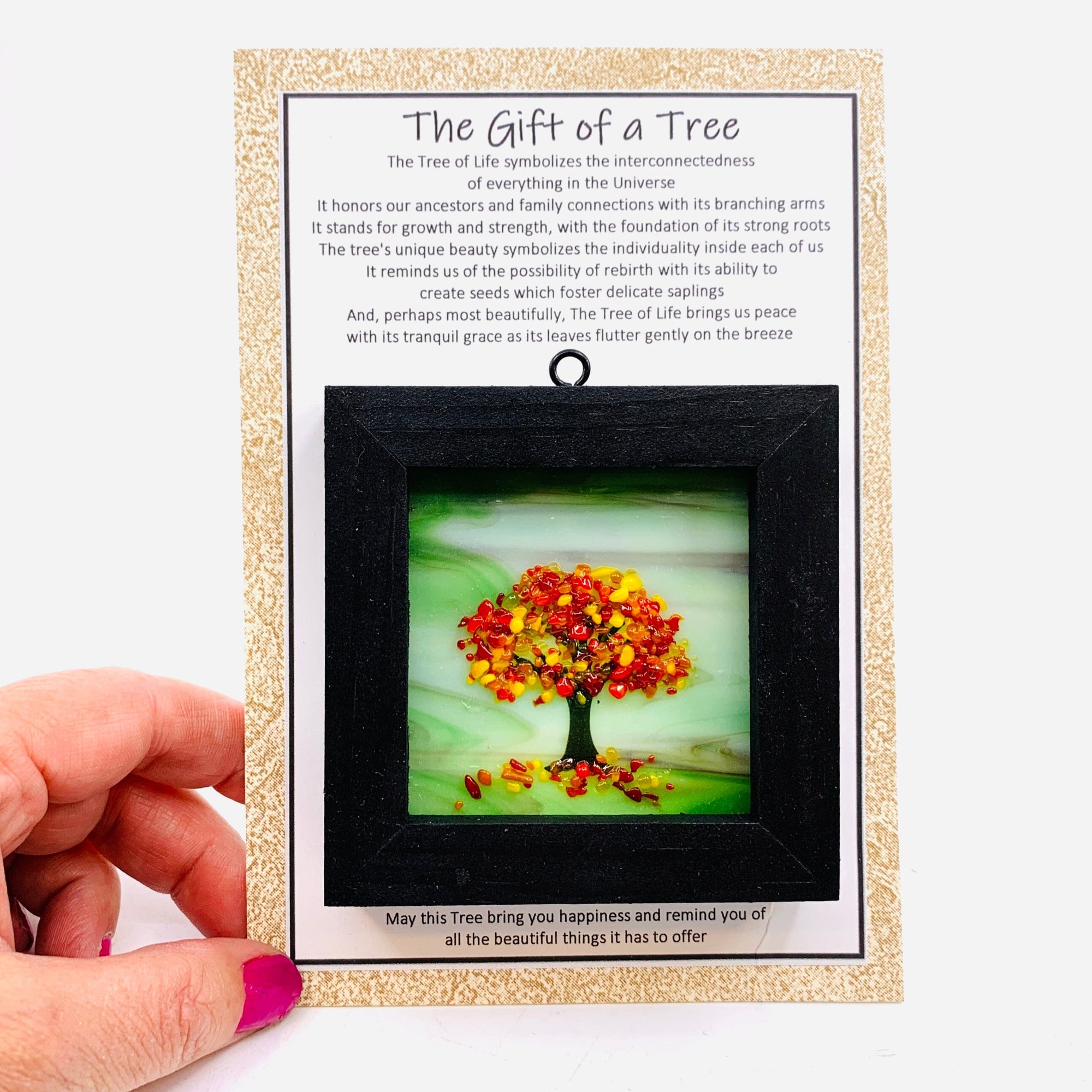 Fused Glass Tree of Life Shadow Box 6 Decor Glimmer Glass Gifts 