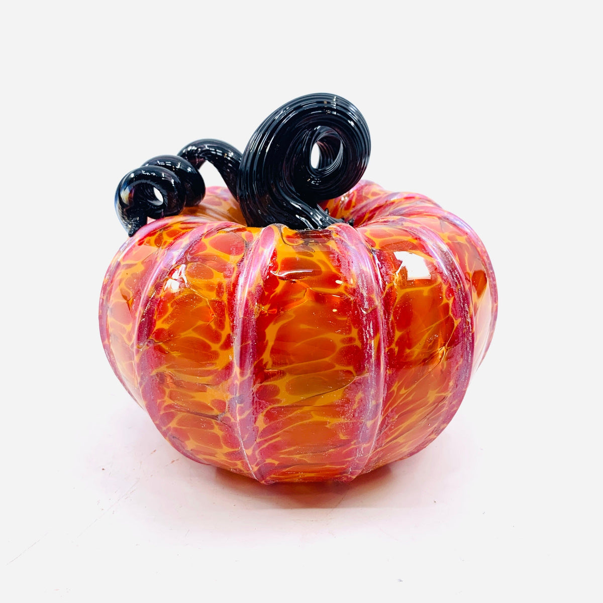 Daily Pumpkin 586 Fall Shimmer Squat Daily Pumpkin Luke Adams Glass Blowing Studio 