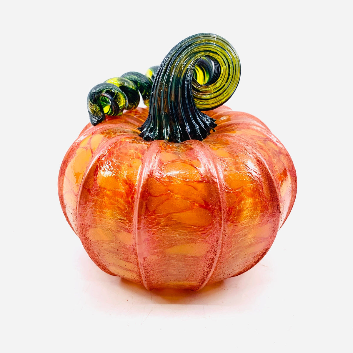 Daily Pumpkin 583 Fall Shimmer Squat Daily Pumpkin Luke Adams Glass Blowing Studio 
