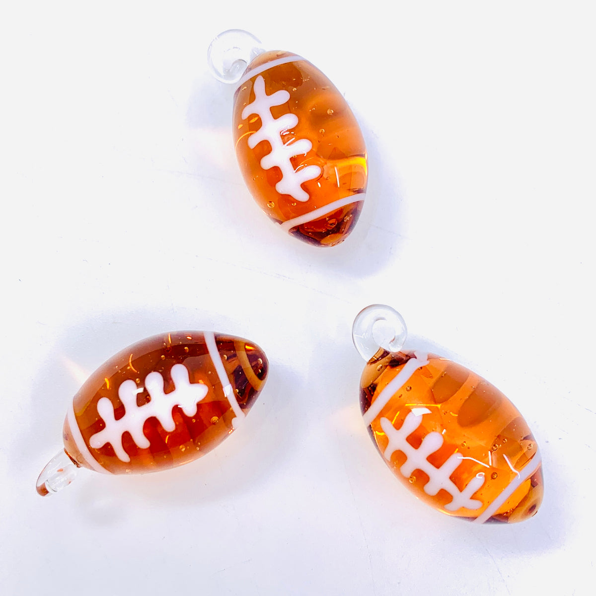 Tiny Glass Football Ornament 357
